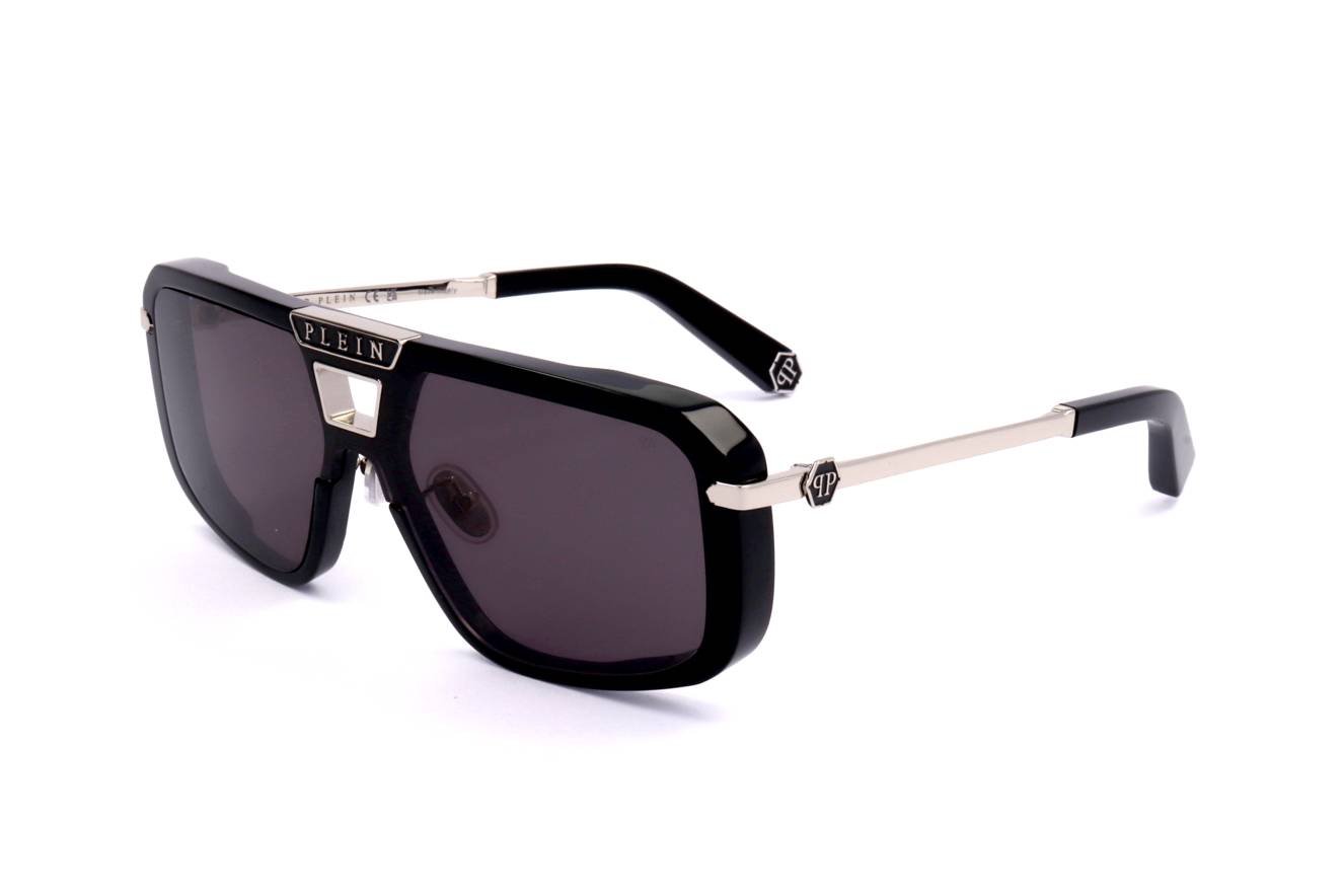 Philipp Plein Sunglasses - Plein Legacy SPP008, Acetate and silver metal design for men