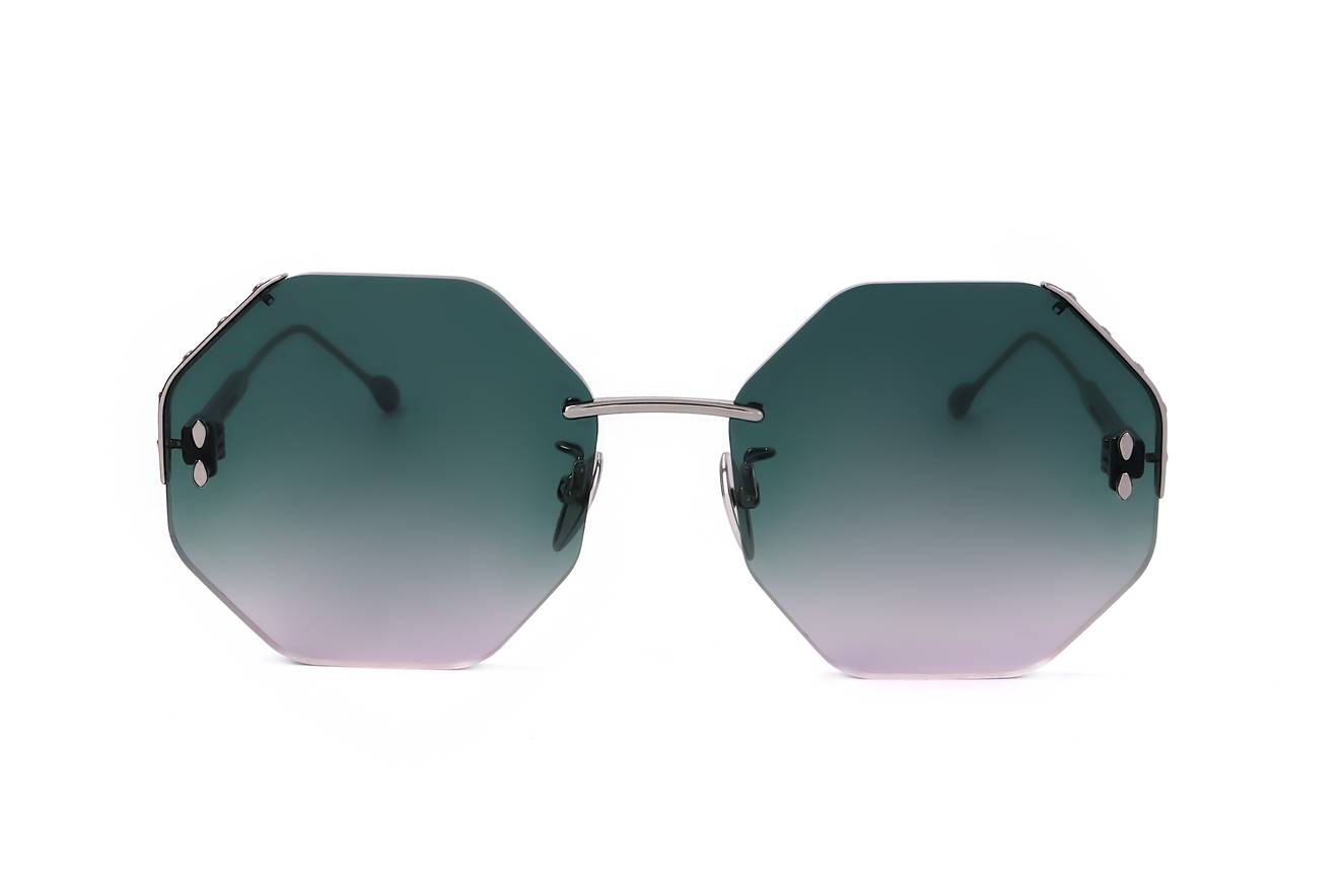 Isabel Marant Women's Silver Octagonal Sunglasses