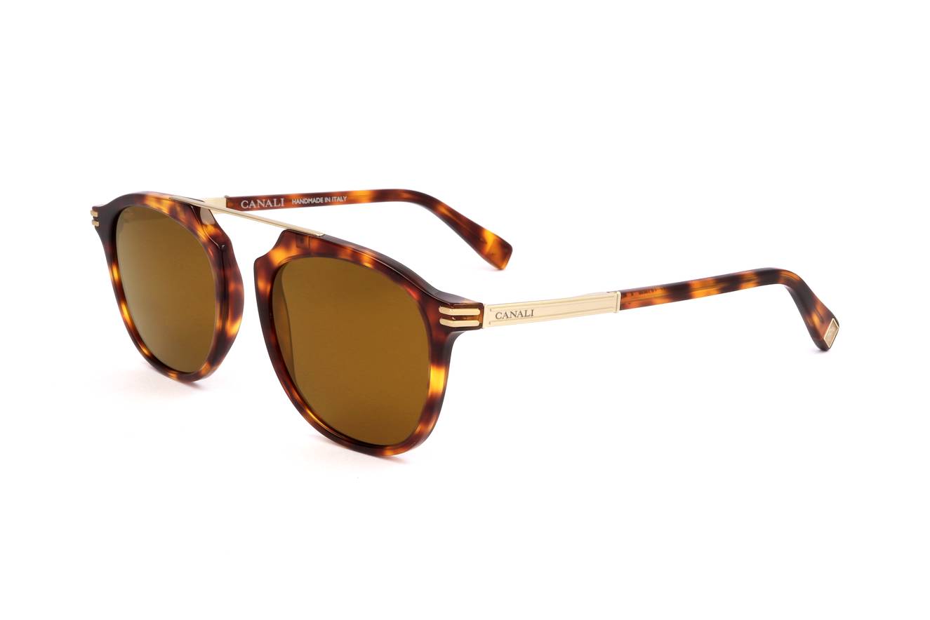 Canali Gafas de sol CO214 CO2 - Fabricado a mano en Italia Diseño de acetato y metal Unisex