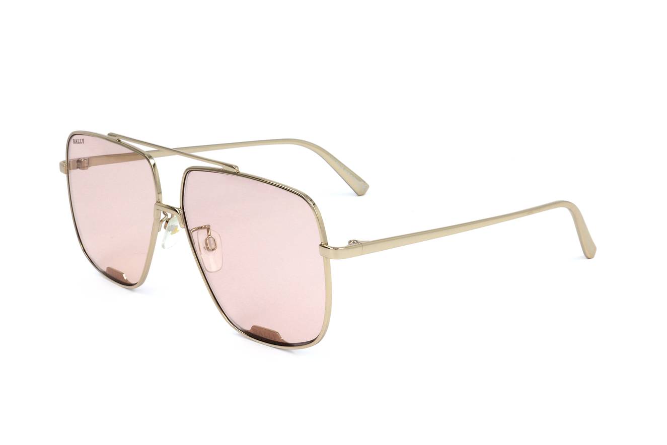Gafas de sol Bally BY0017D 32Y - Diseño rectangular de metal dorado unisex