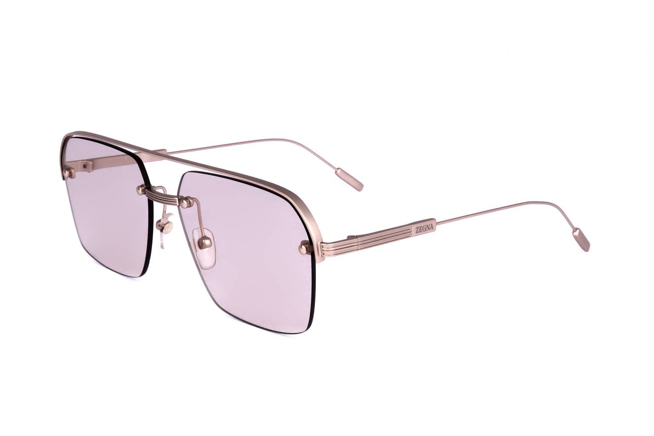 Gafas de sol Ermenegildo Zegna EZ0213 29E - Diseño rectangular de metal para hombre