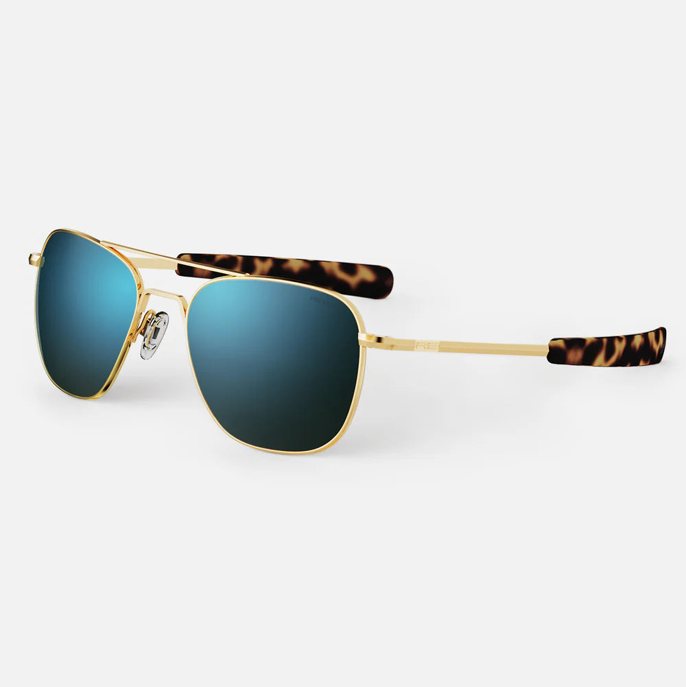 Gafas de sol RANDOLPH Aviator - 23k Gold & Cobalt unisex