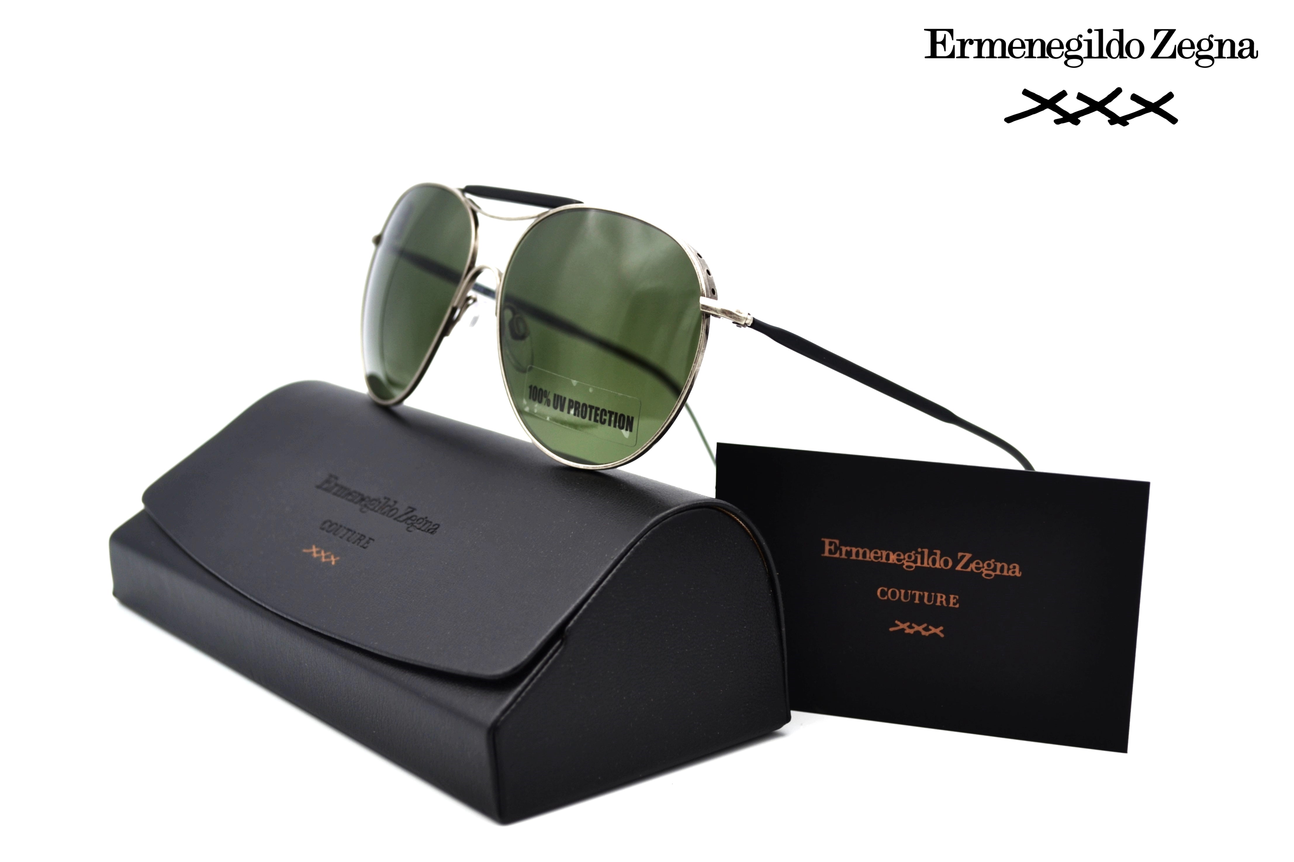 Gafas de sol Ermenegildo Zegna - COUTURE XXX - ZC0021 13N - Diseño de aviador para hombre