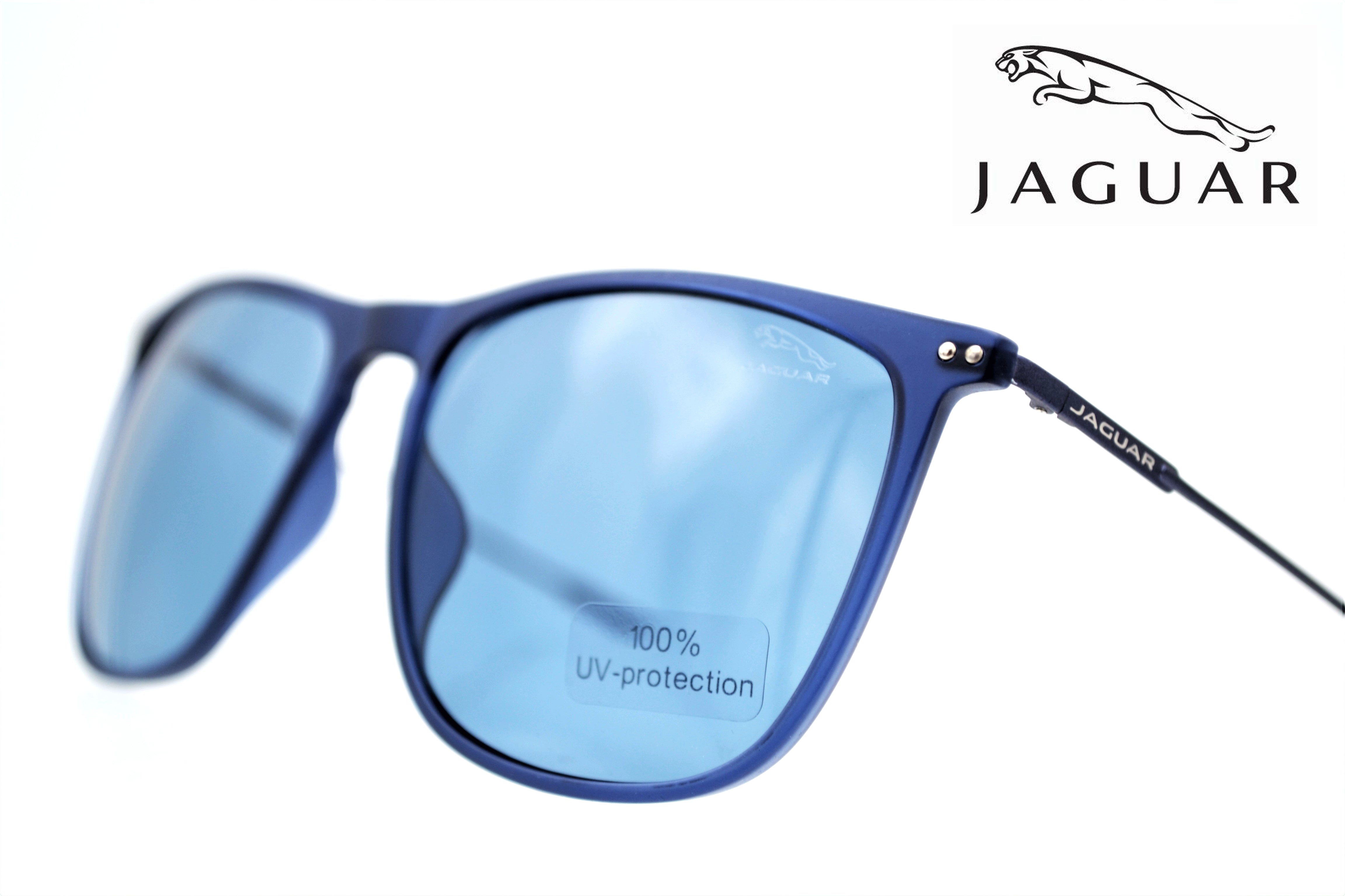 Jaguar Gafas de sol 37616-3100 - Diseño clásico de acetato clásico con montura y lentes azules para hombre