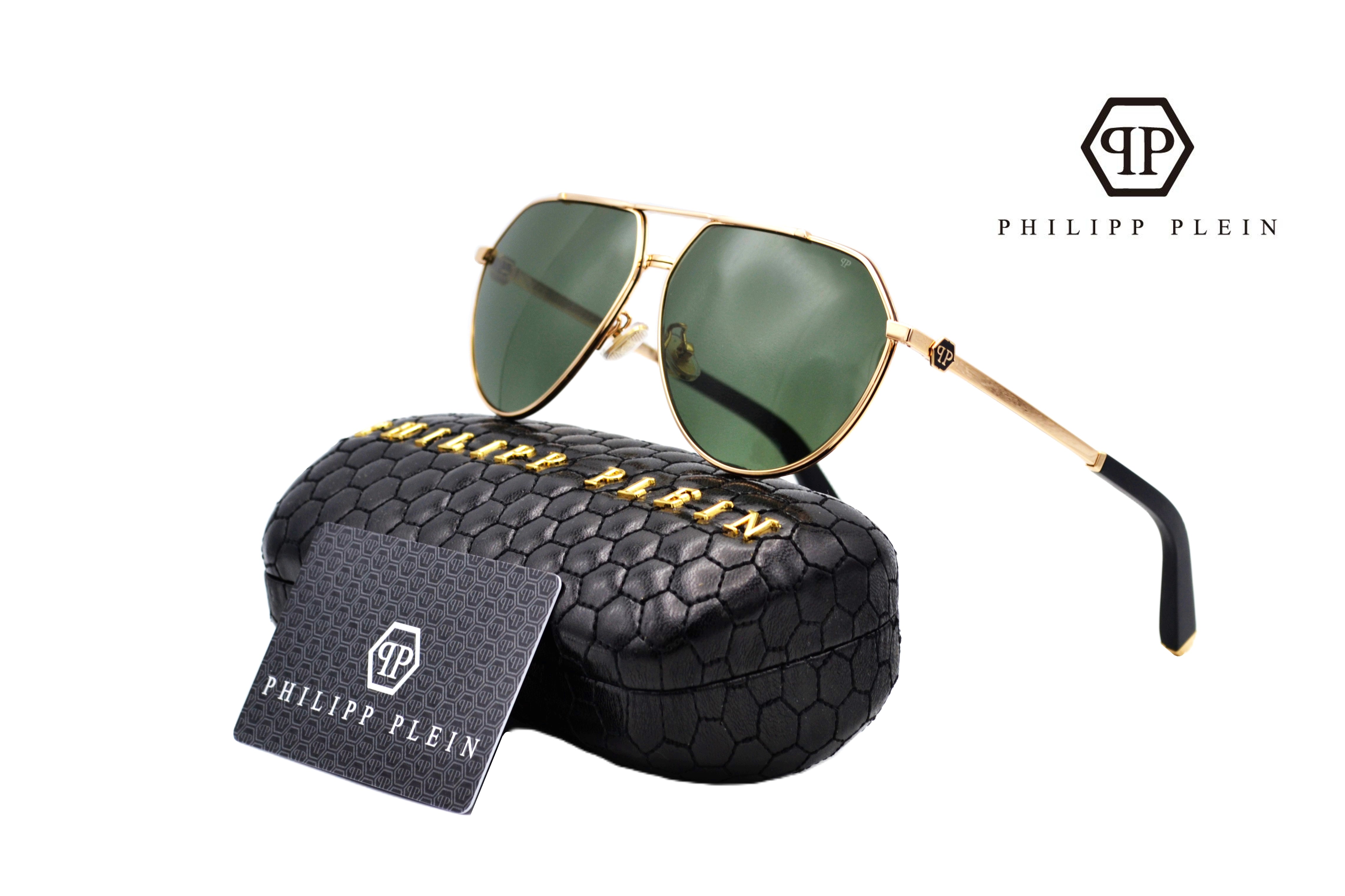 Gafas de sol Philipp Plein - SPP171M Diseño de metal dorado para hombre