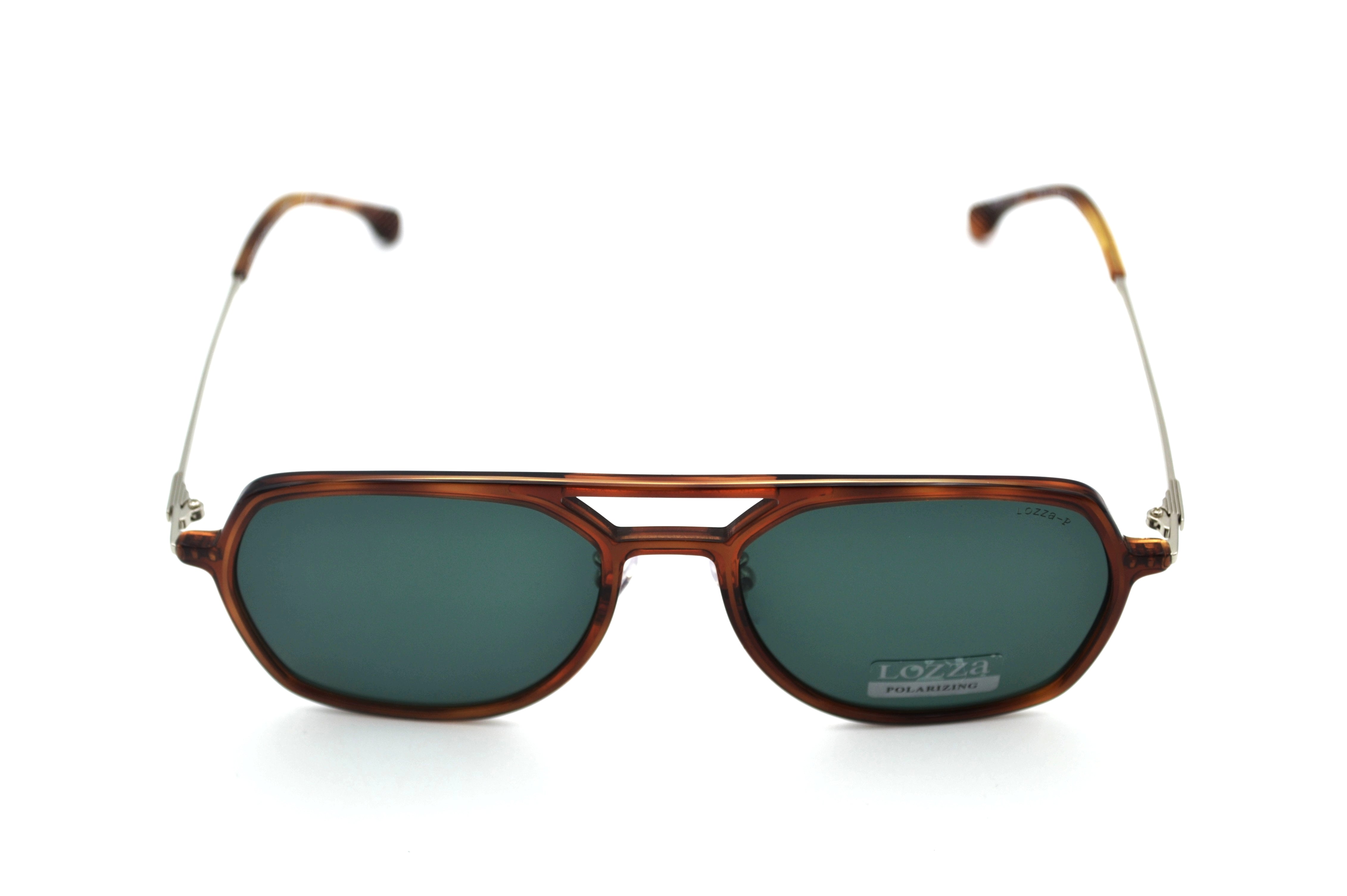 Gafas de sol Lozza SL4215M 710P - Lentes polarizadas, Diseño de acetato y metal, para hombre