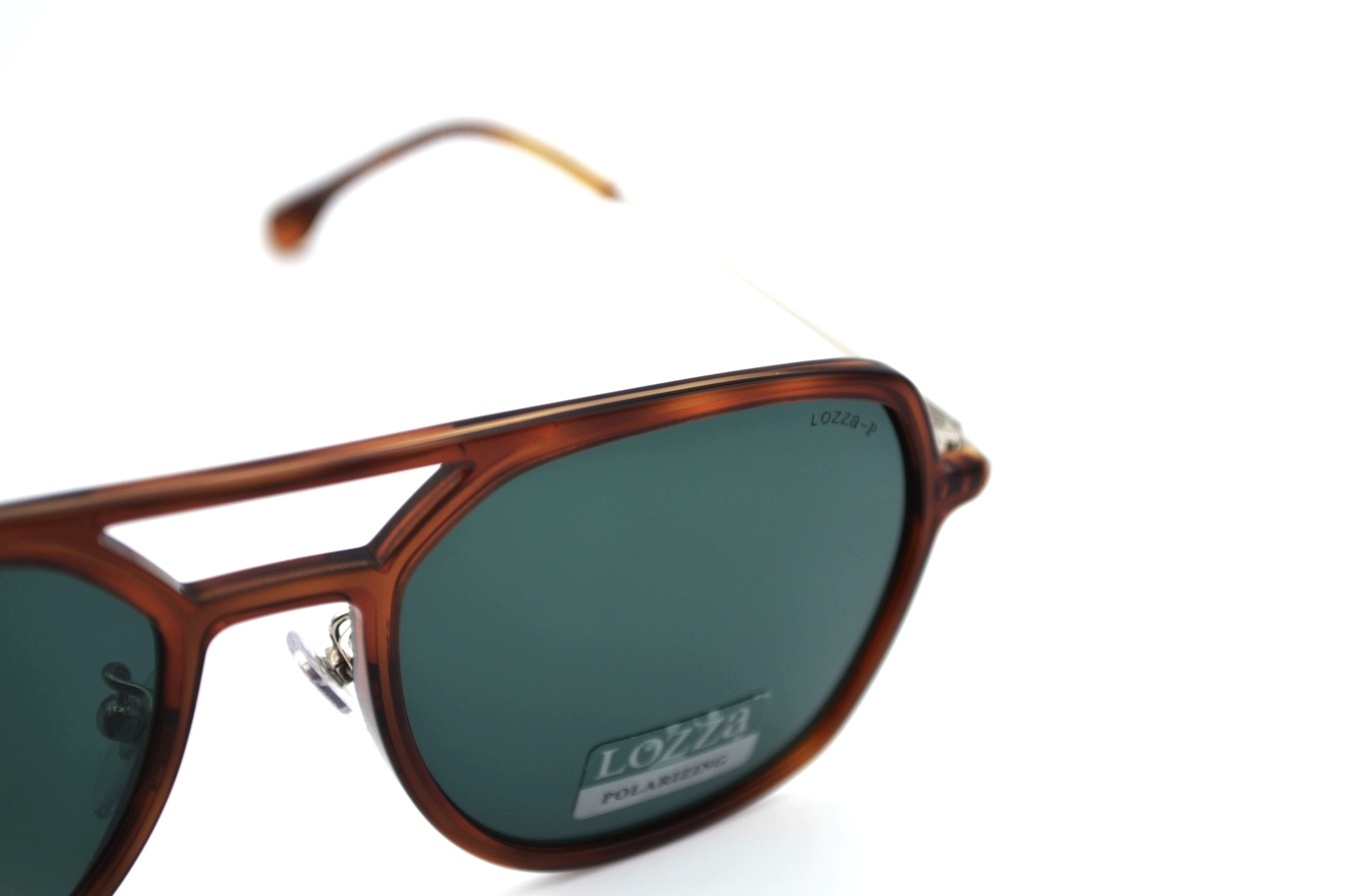 Gafas de sol Lozza SL4215M 710P - Lentes polarizadas, Diseño de acetato y metal, para hombre