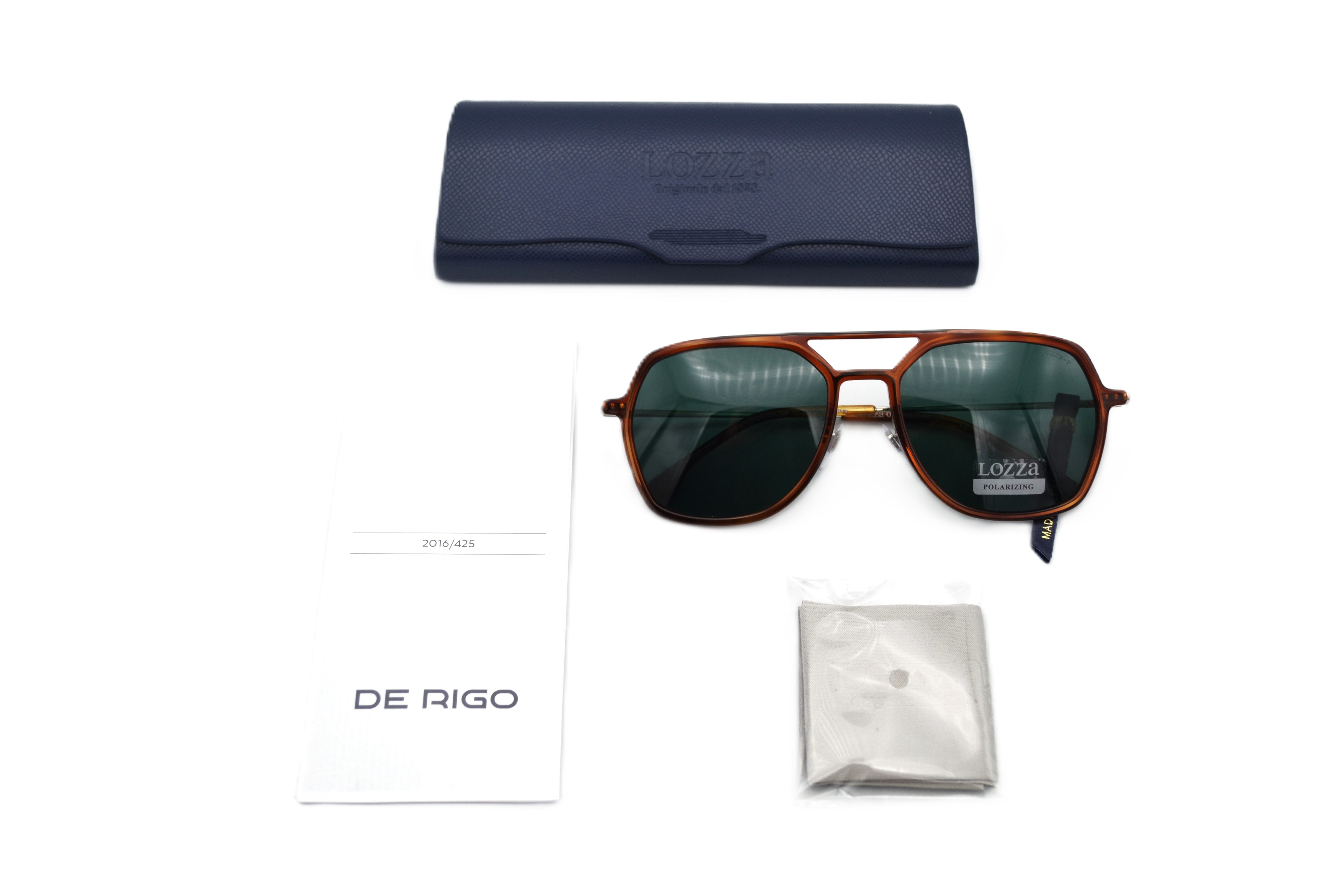 Gafas de sol Lozza SL4215M 710P - Lentes polarizadas, Diseño de acetato y metal, para hombre