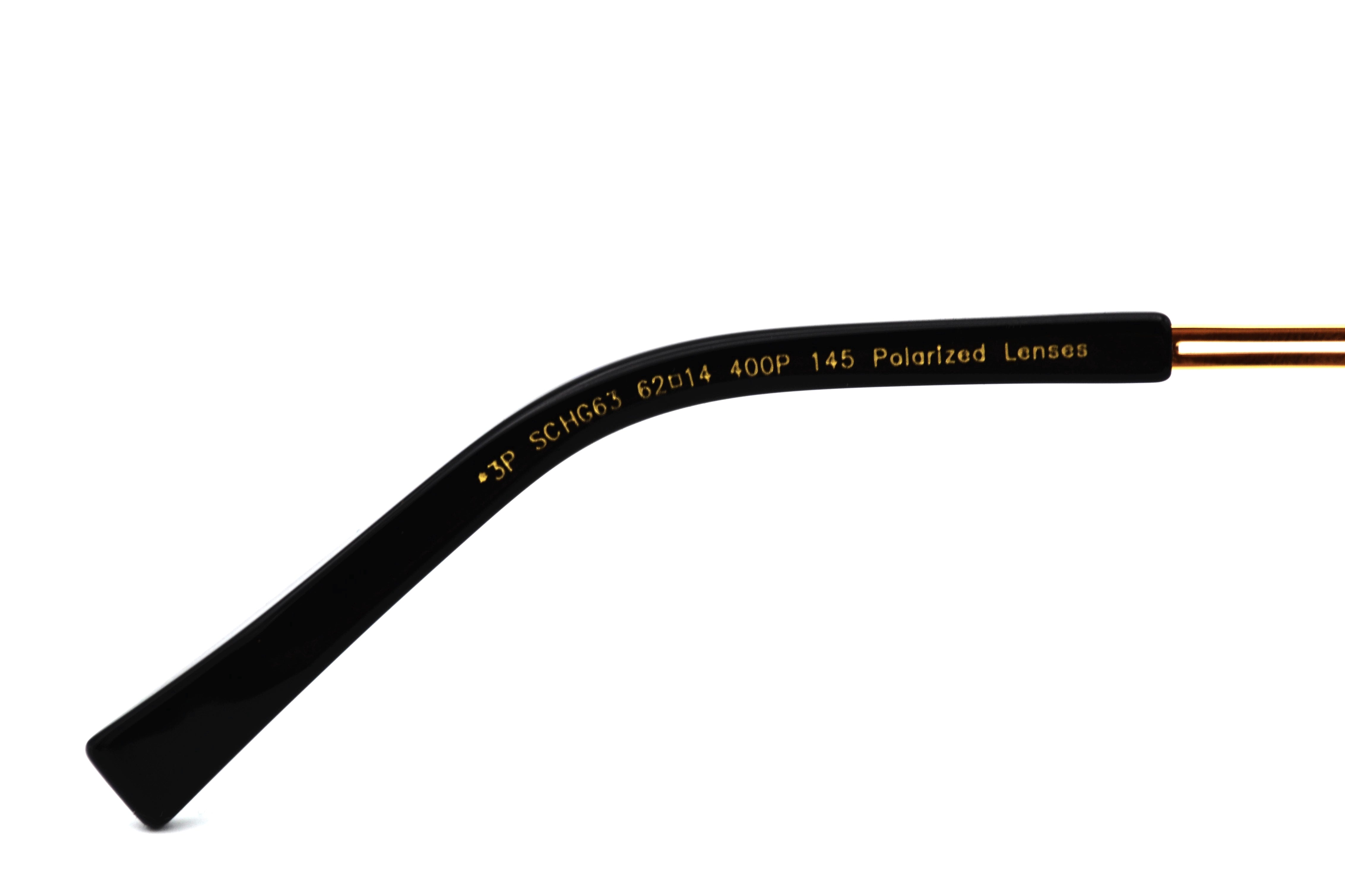 Gafas de sol Chopard SCHG63 400P Diseño de aviador dorado y plateado