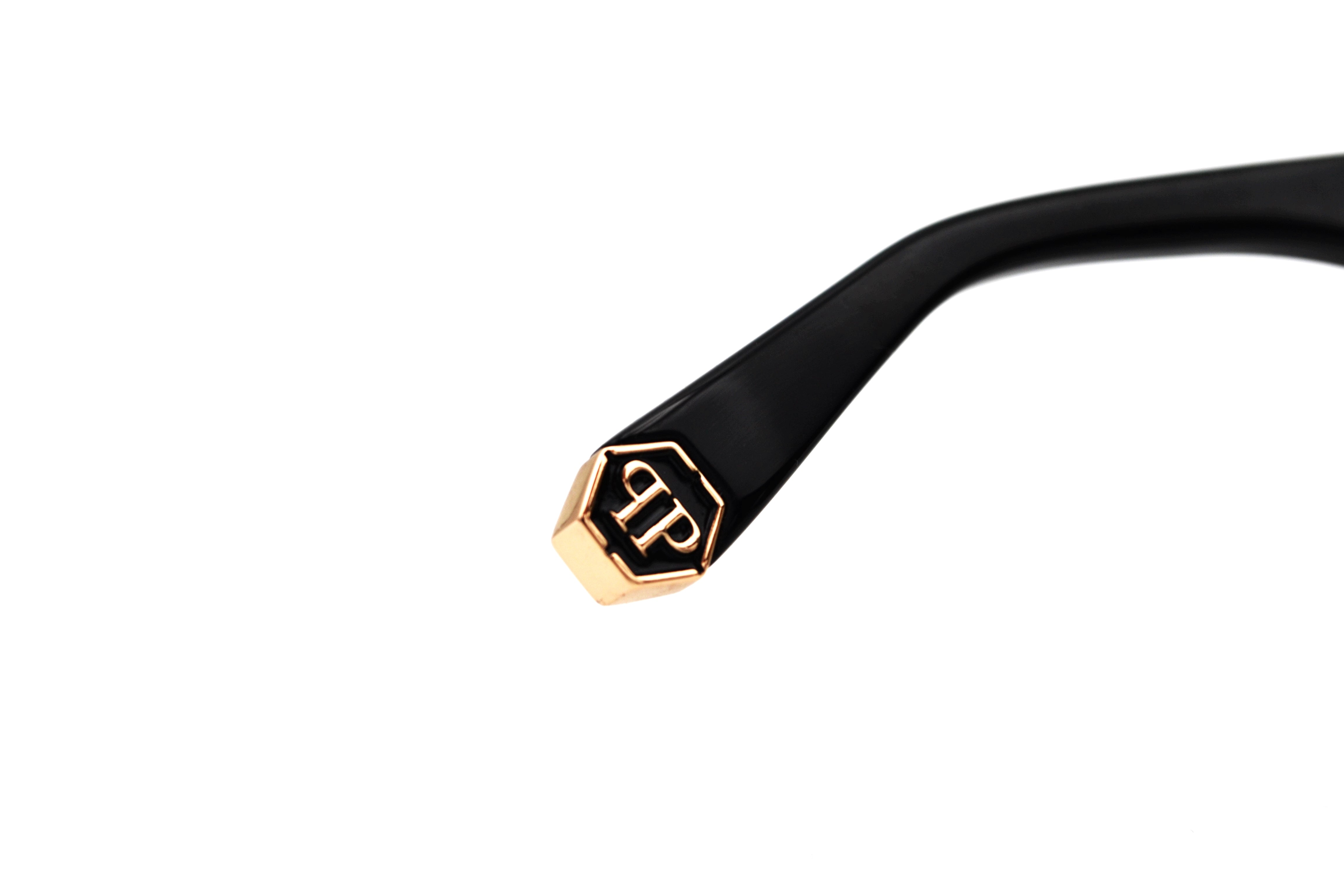 Gafas de sol Philipp Plein - 23K Gold Plated - Plein Badge SPP080 700G Diseño de acetato y chapado en oro para hombre