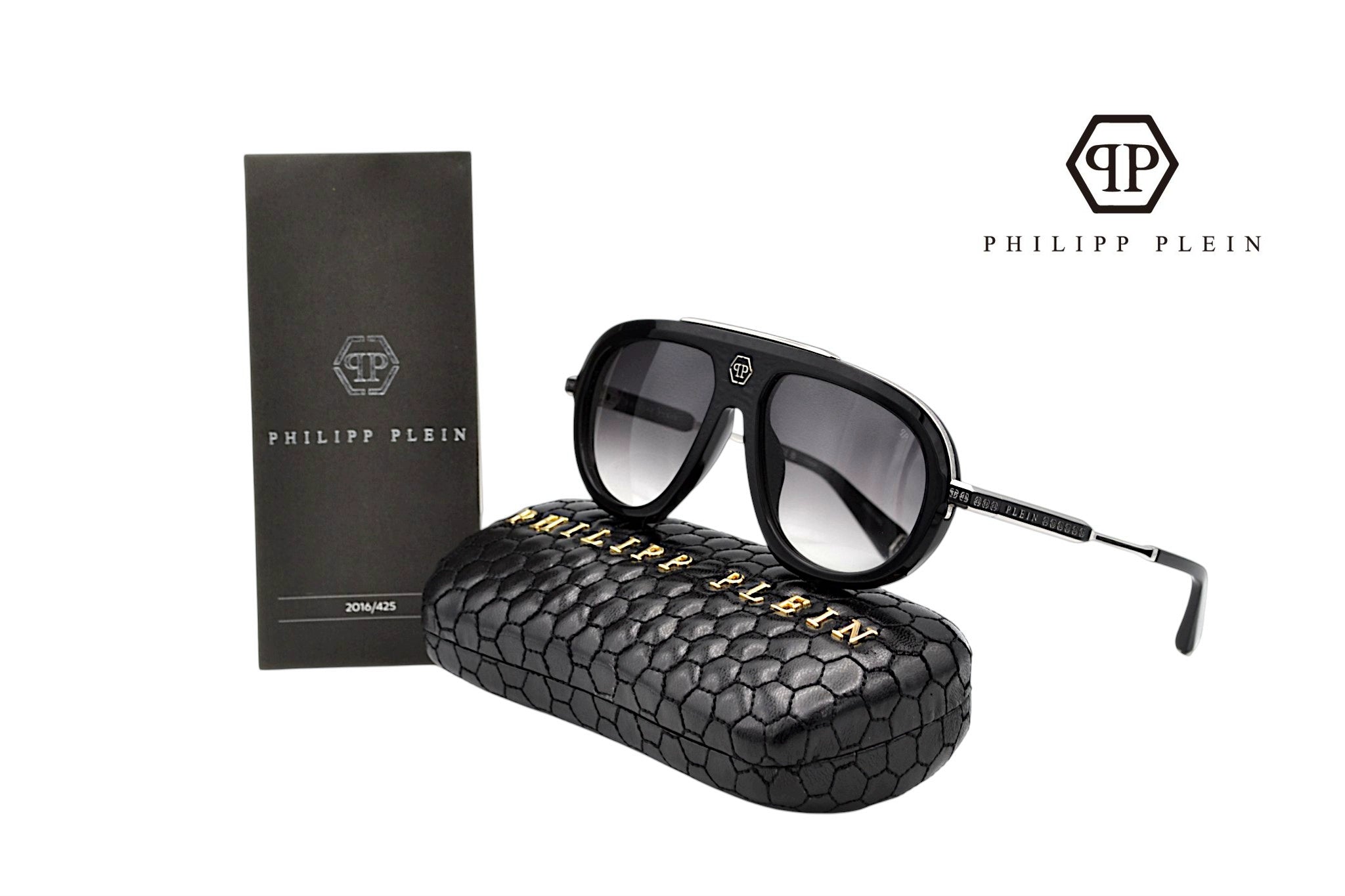 Gafas de sol Philipp Plein - PLEIN LEGACY SPP151 700Y Diseño de titanio y acetato para hombre
