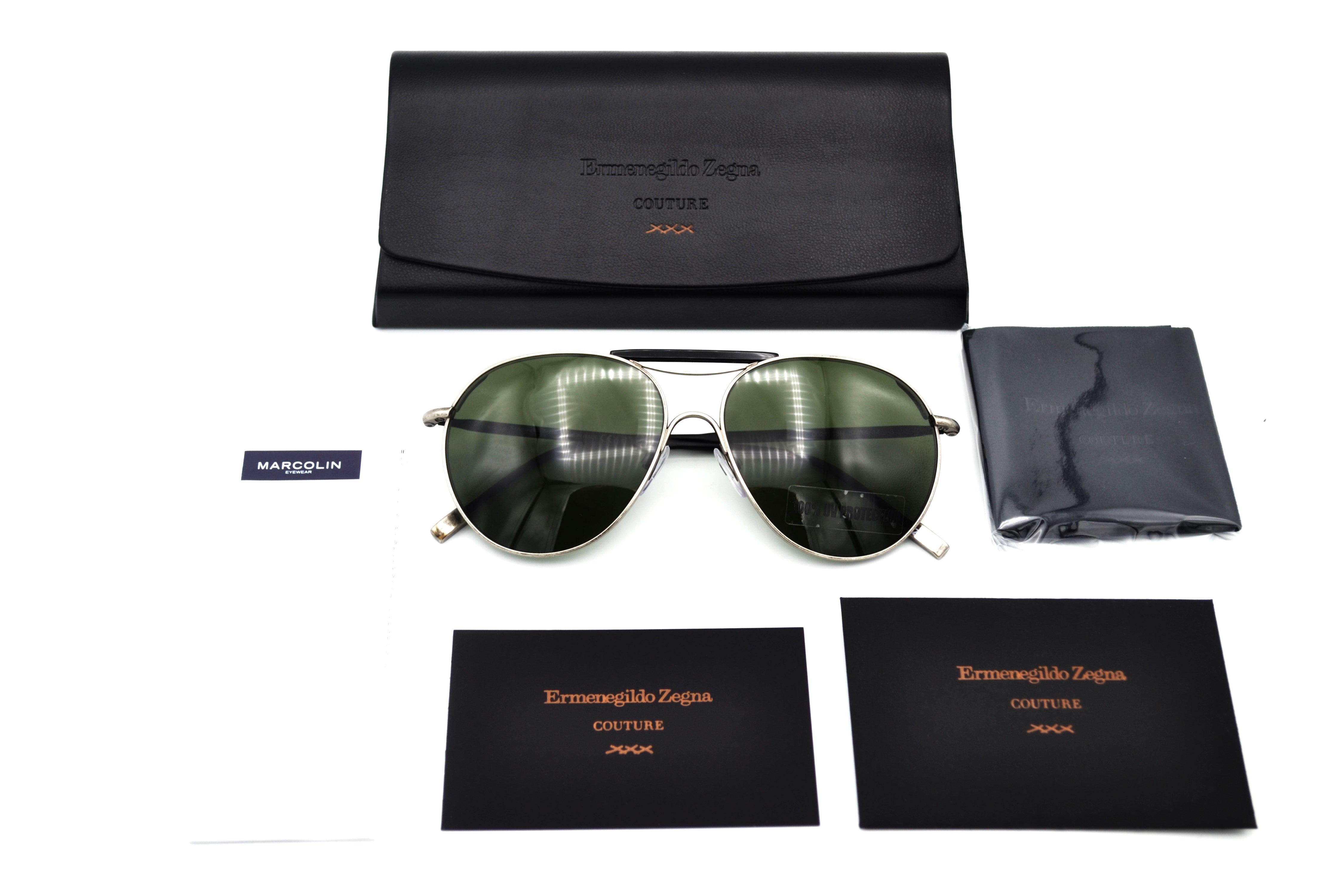 Gafas de sol Ermenegildo Zegna - COUTURE XXX - ZC0021 13N - Diseño de aviador para hombre