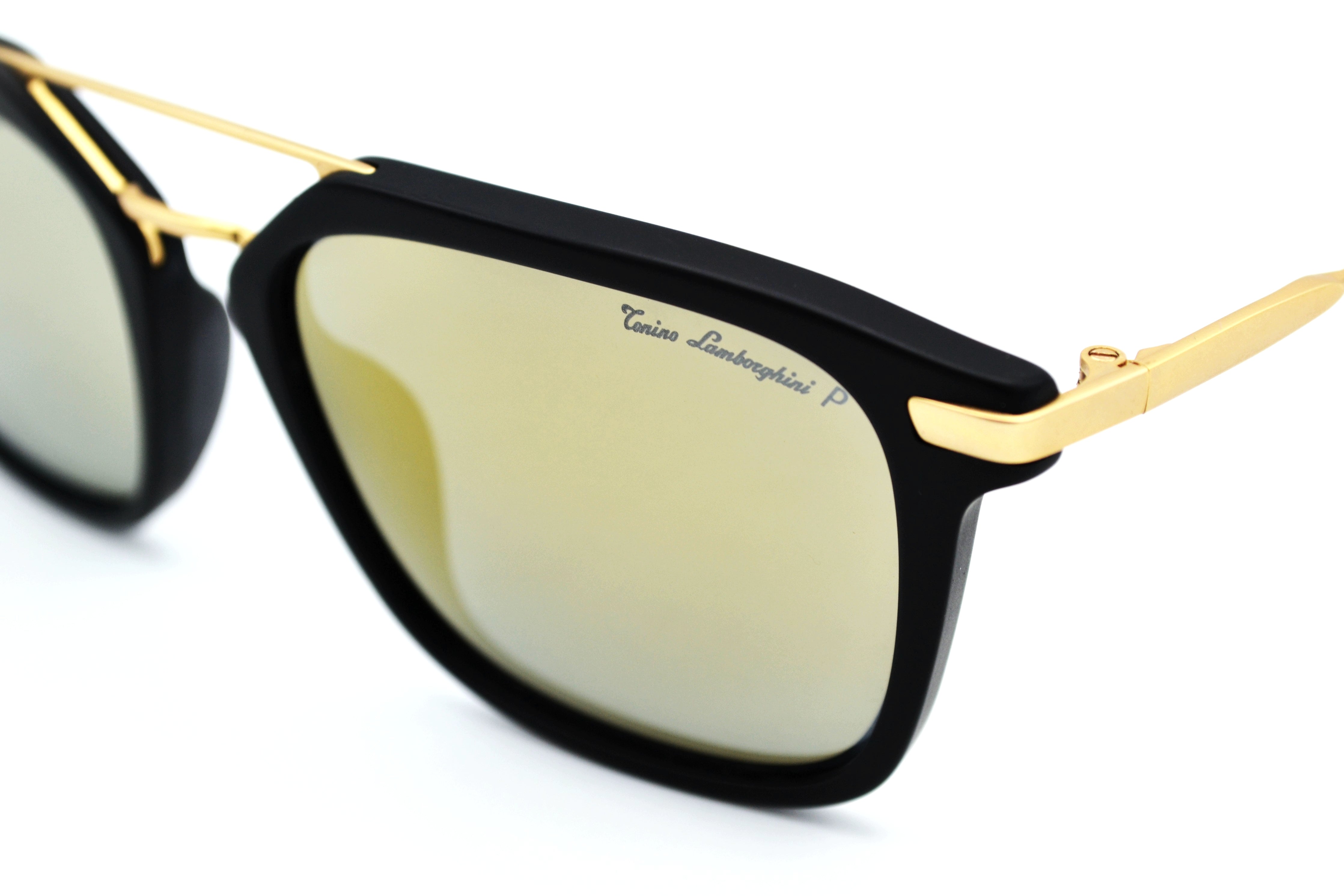 Gafas de sol Tonino Lamborghini TL905S03 Acetato i metal dorado, Lentes Polarizadas