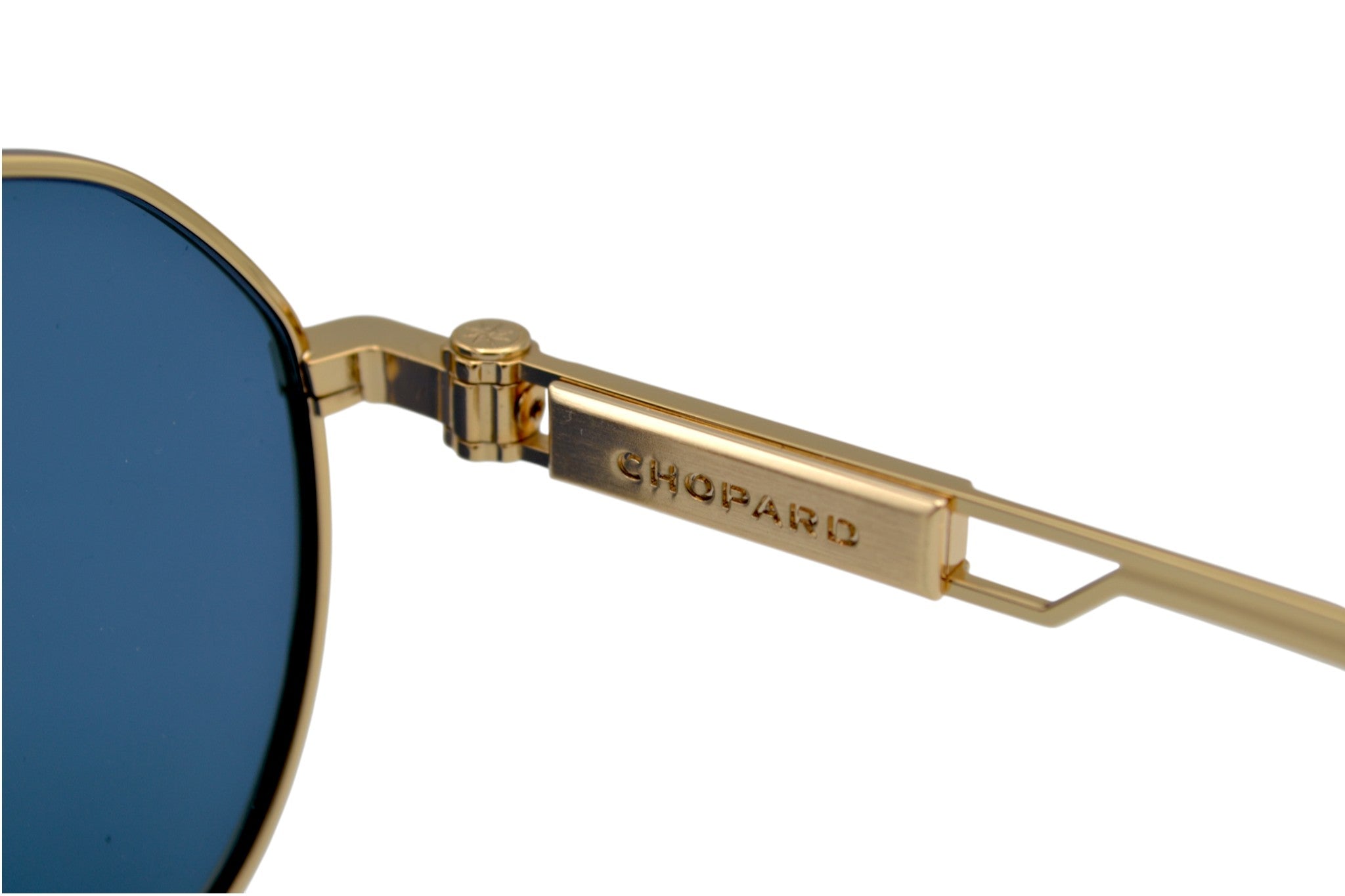 Gafas de sol Chopard SCHG63 400P Diseño de aviador dorado y plateado