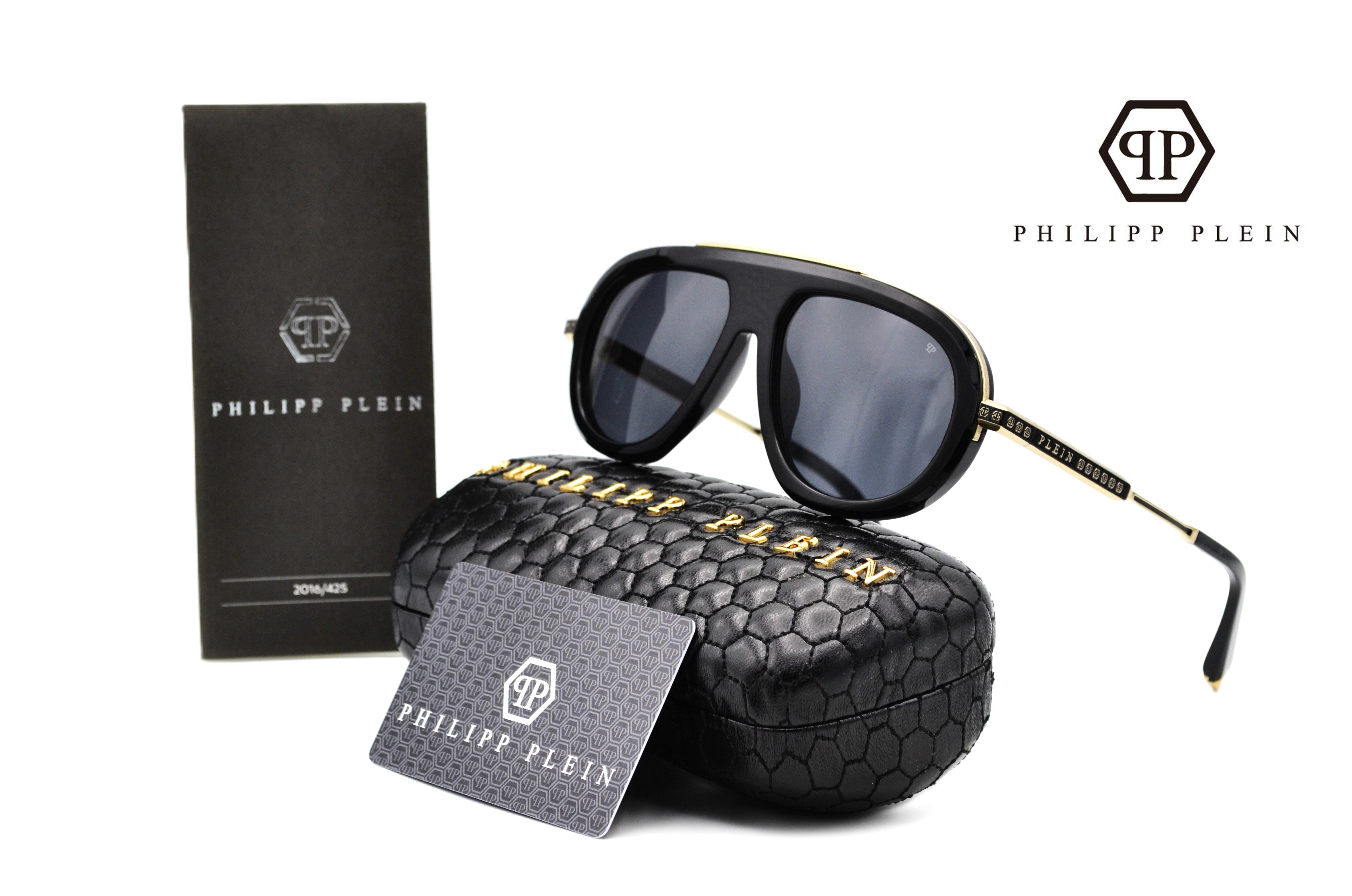 Gafas de sol Philipp Plein - PLEIN LEGACY SPP151 0700 Diseño de titanio y acetato para hombre