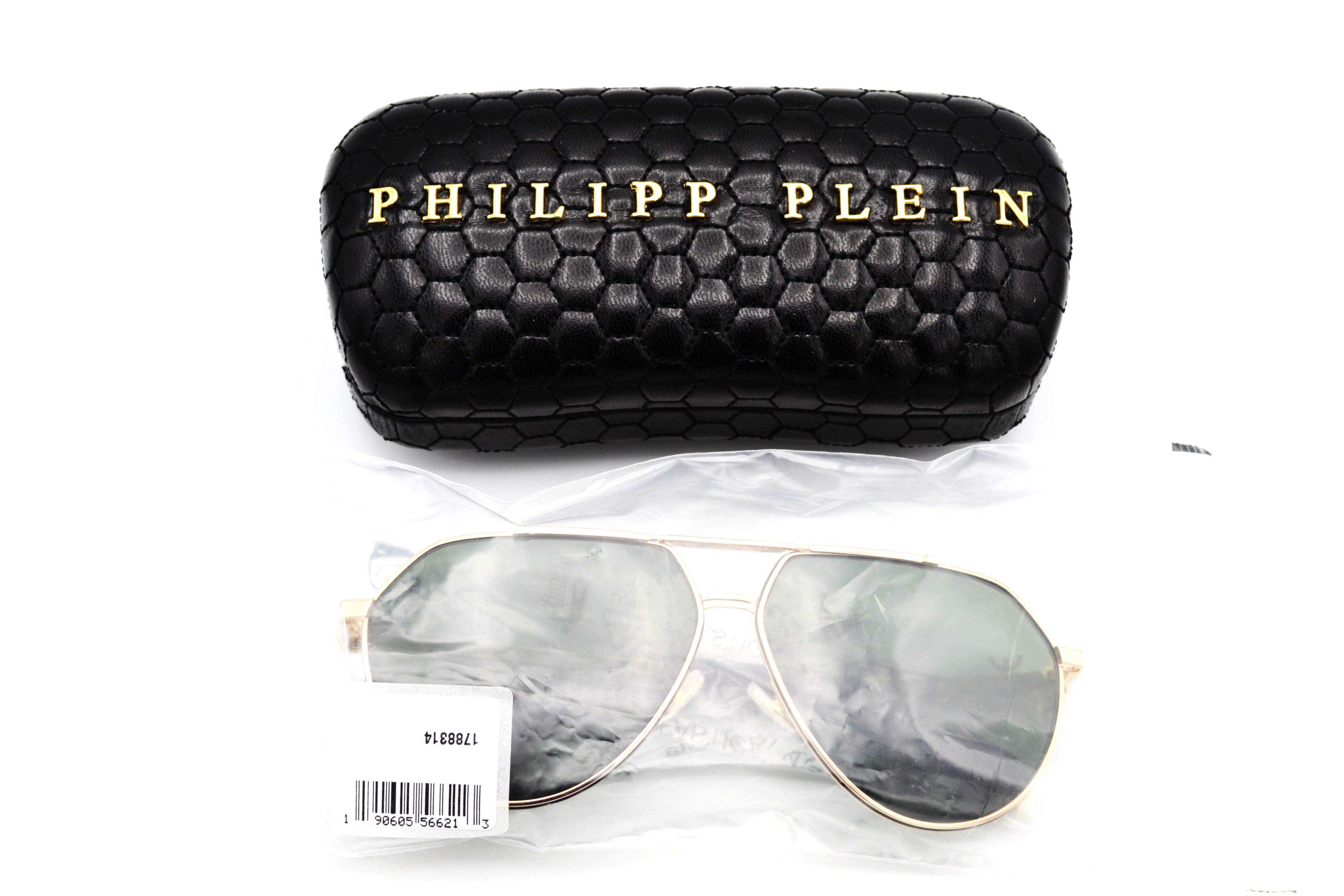 Gafas de sol Philipp Plein - SPP171M Diseño de metal dorado para hombre