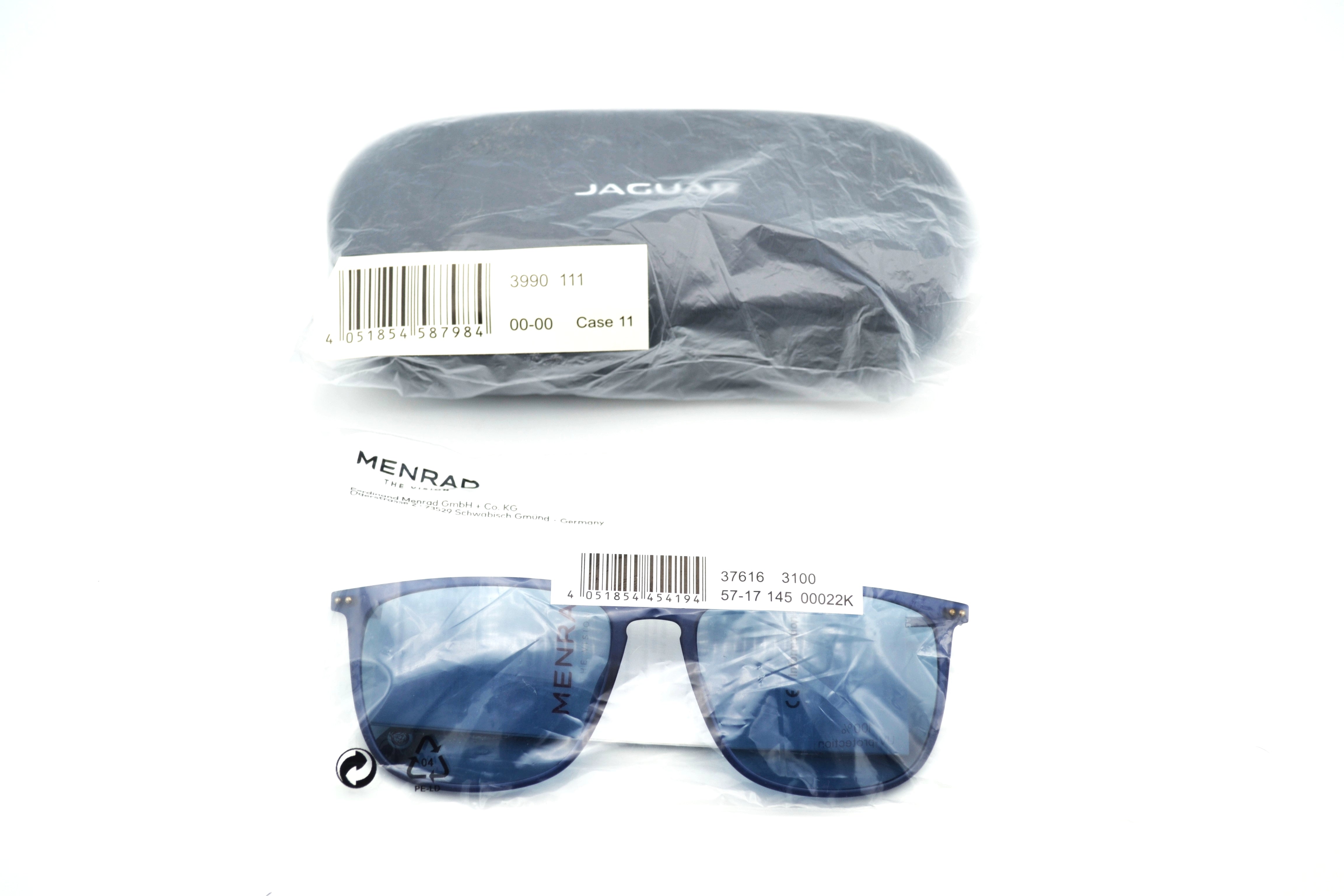 Jaguar Gafas de sol 37616-3100 - Diseño clásico de acetato clásico con montura y lentes azules para hombre