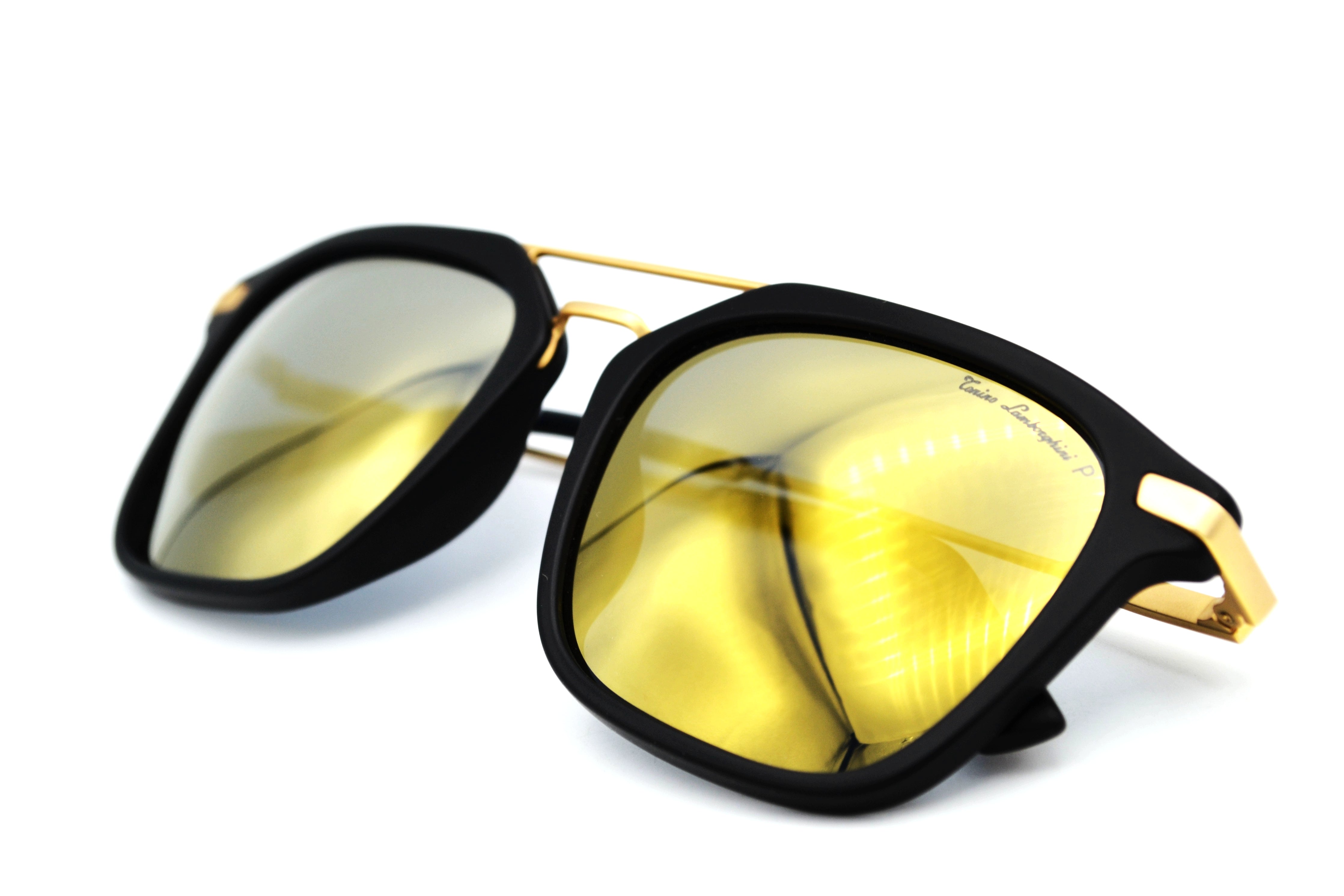 Gafas de sol Tonino Lamborghini TL905S03 Acetato i metal dorado, Lentes Polarizadas