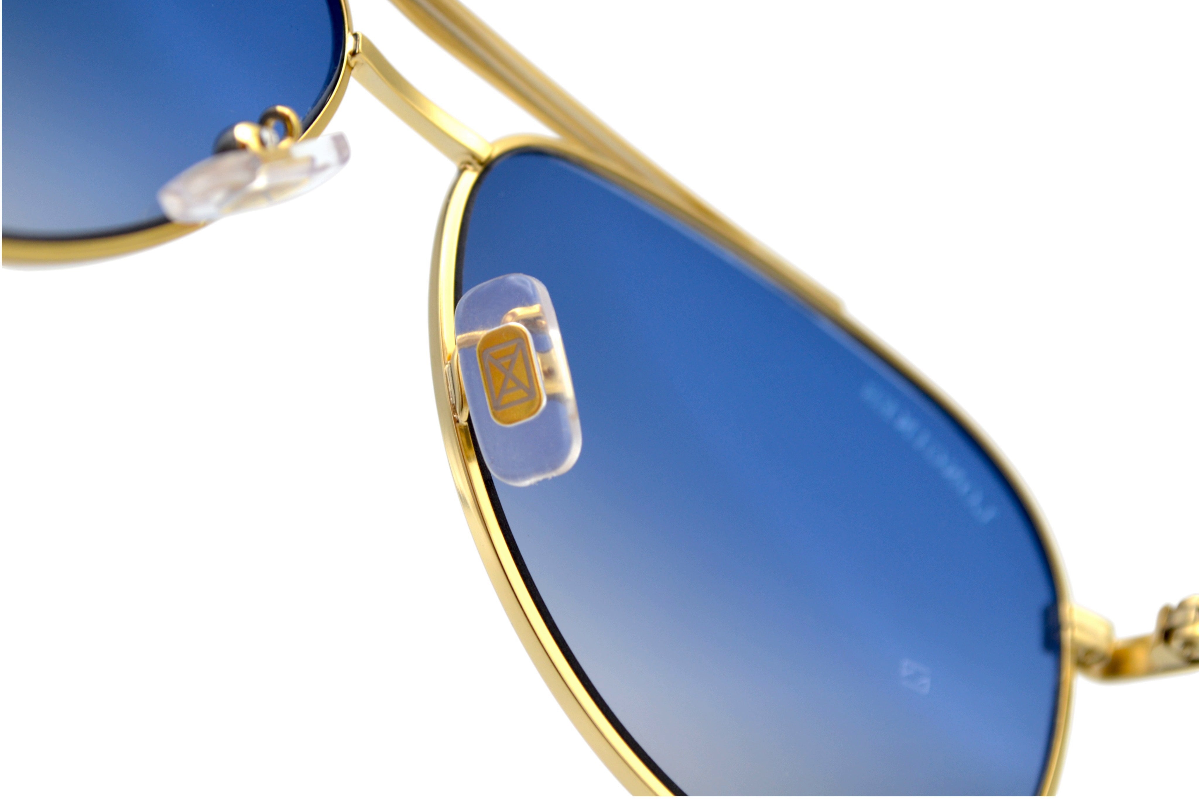 Gafas de sol Longines - LG0005H 30X Diseño clásico de Aviador, metal blanco para hombre