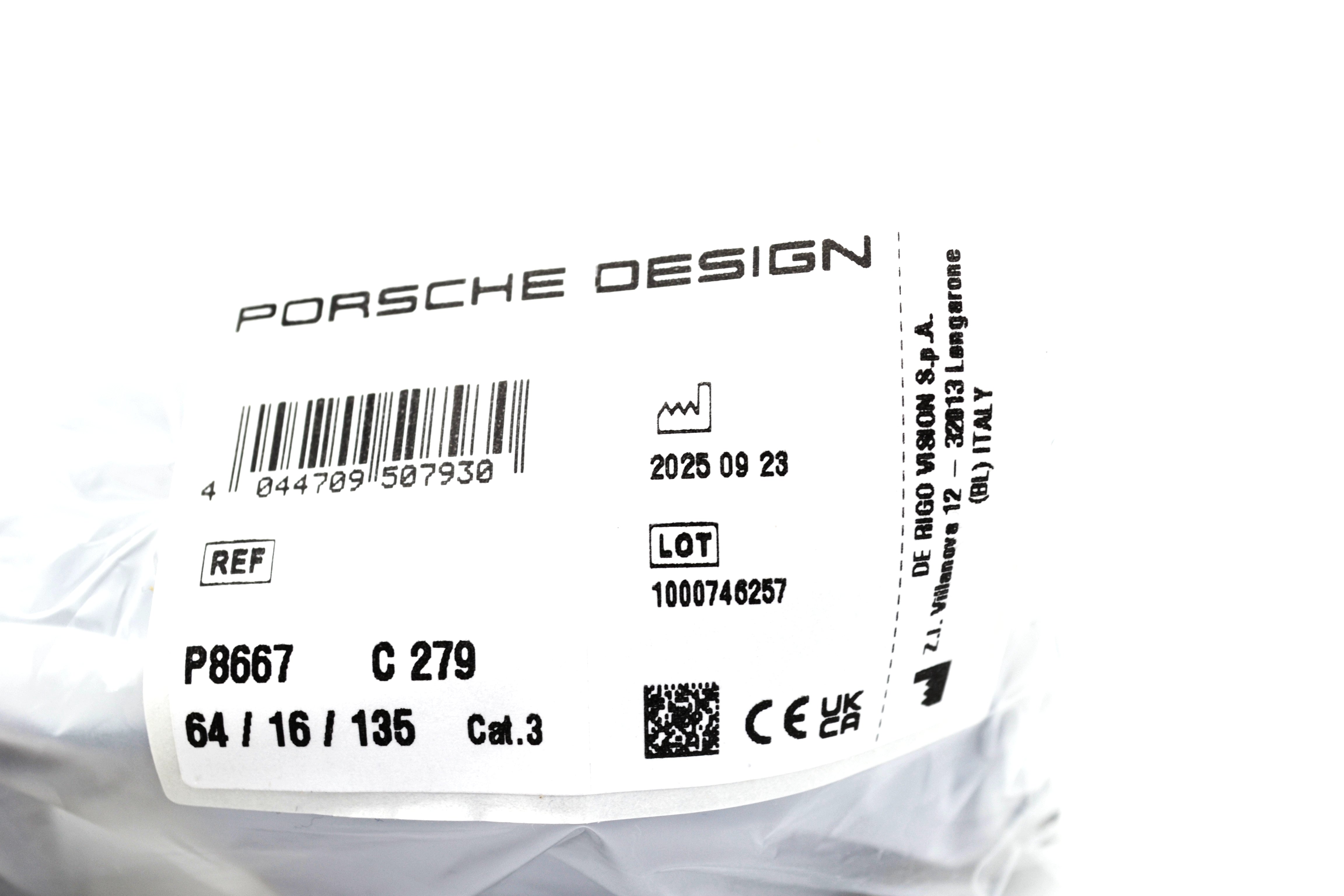 Gafas de sol Porsche Design P8667C - fabricada en Japón por De Rigo, para hombre