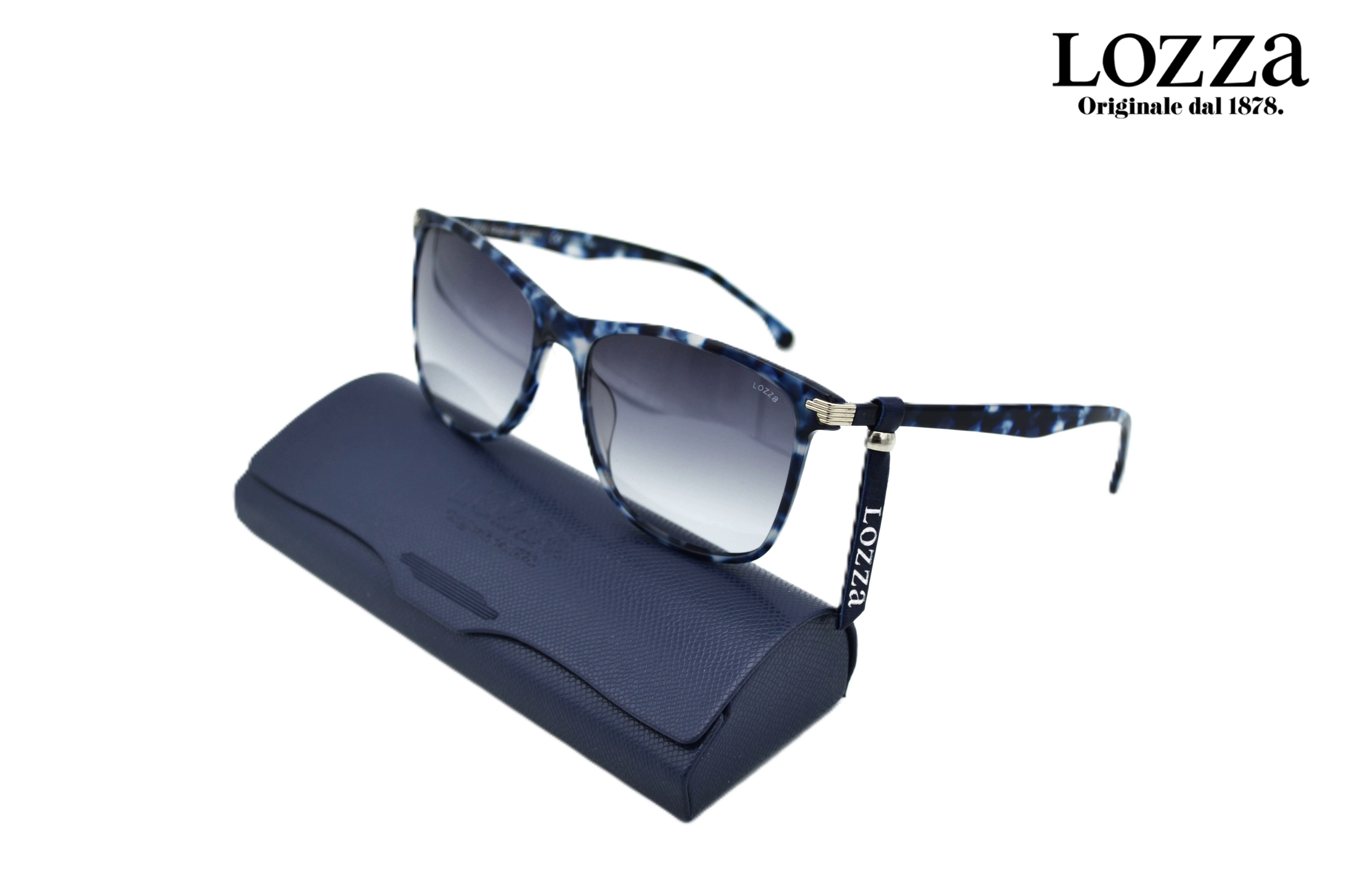 Lozza SL4162M 0WT9 Sunglasses - Rectangular Acetate Design, Unisex
