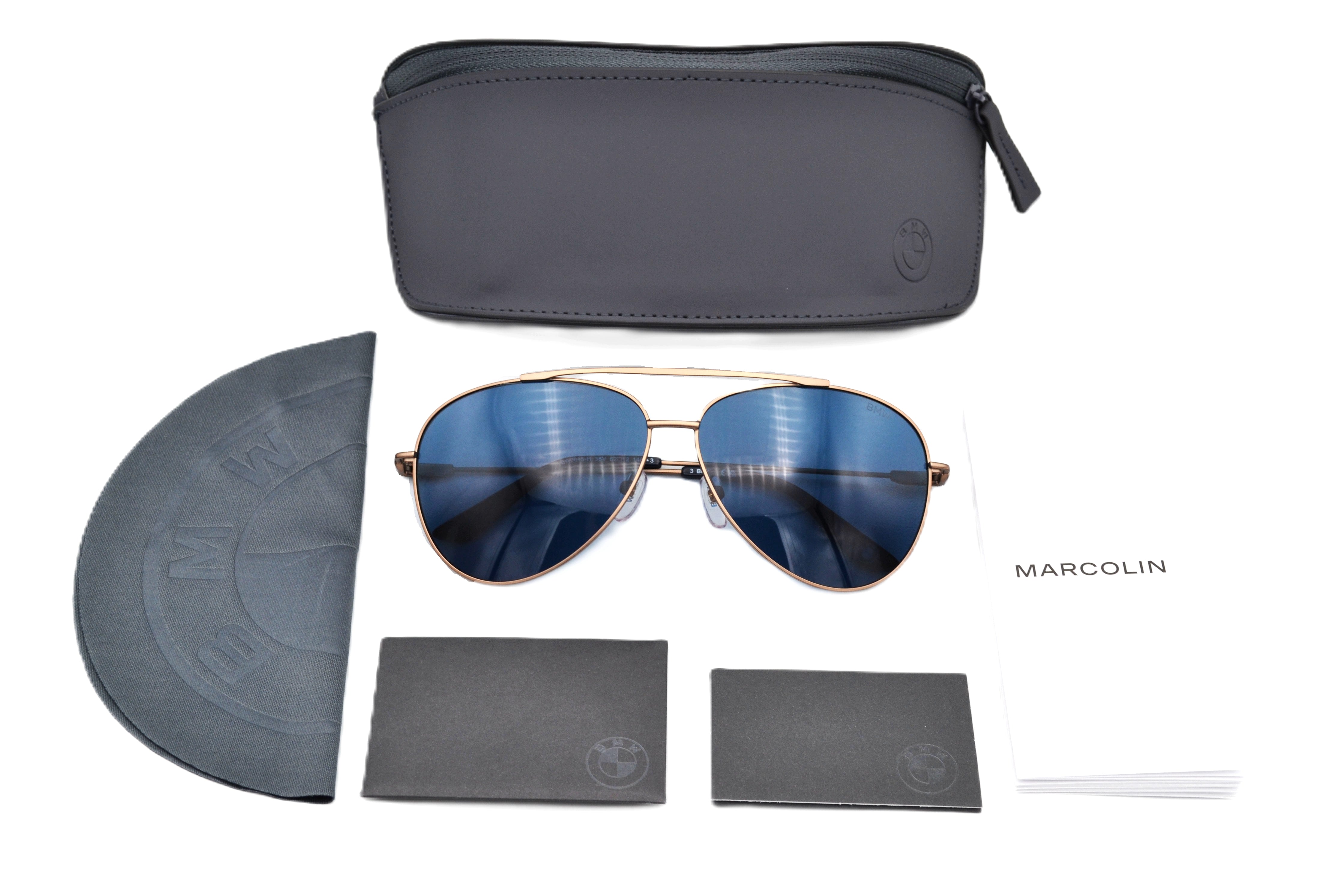 Gafas de sol BMW Eyewear BW0045H 35V - Diseño de aviador de metal bronce