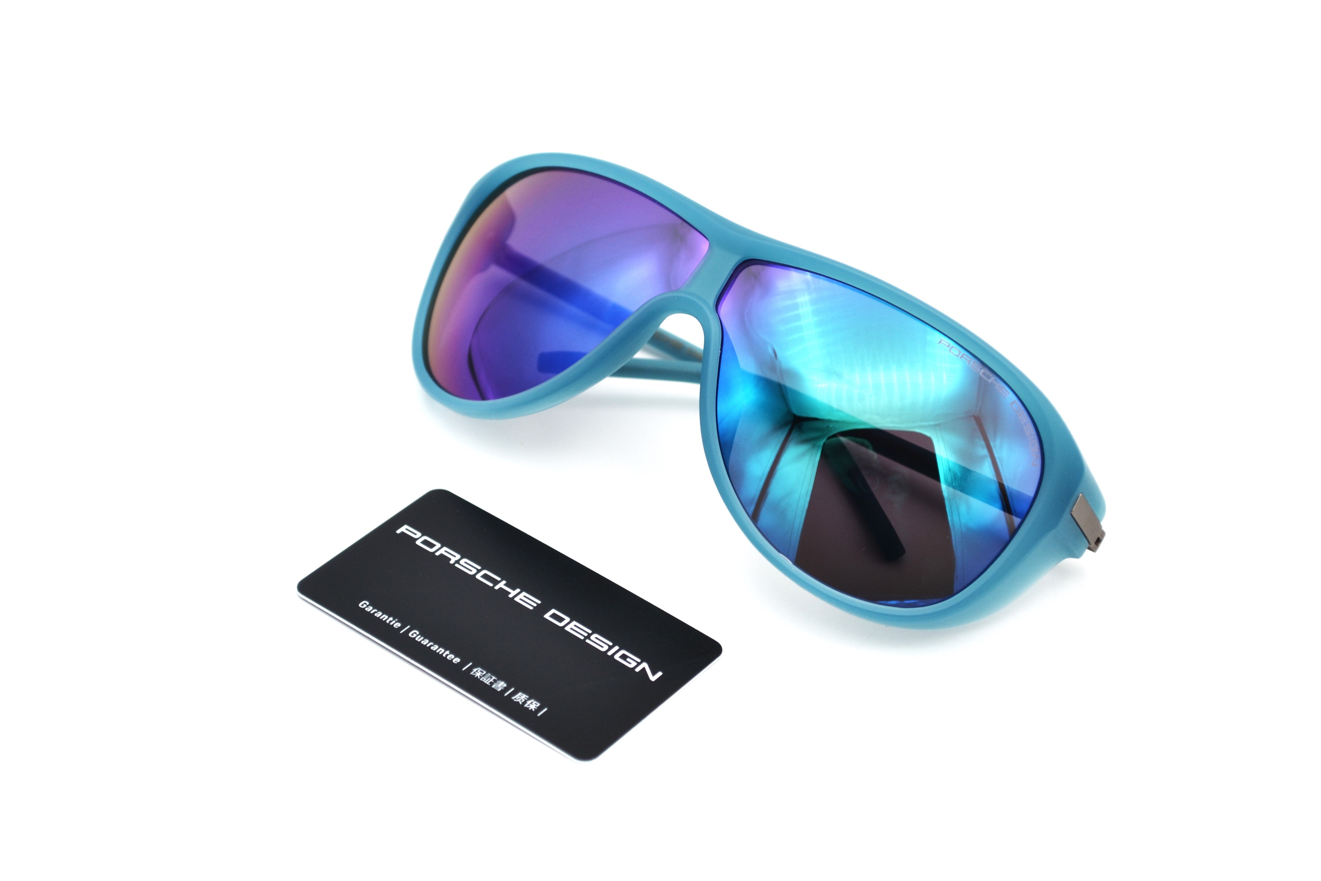 Gafas de sol Porsche Design P8598B - Montura rectangular con lentes azules, para hombre