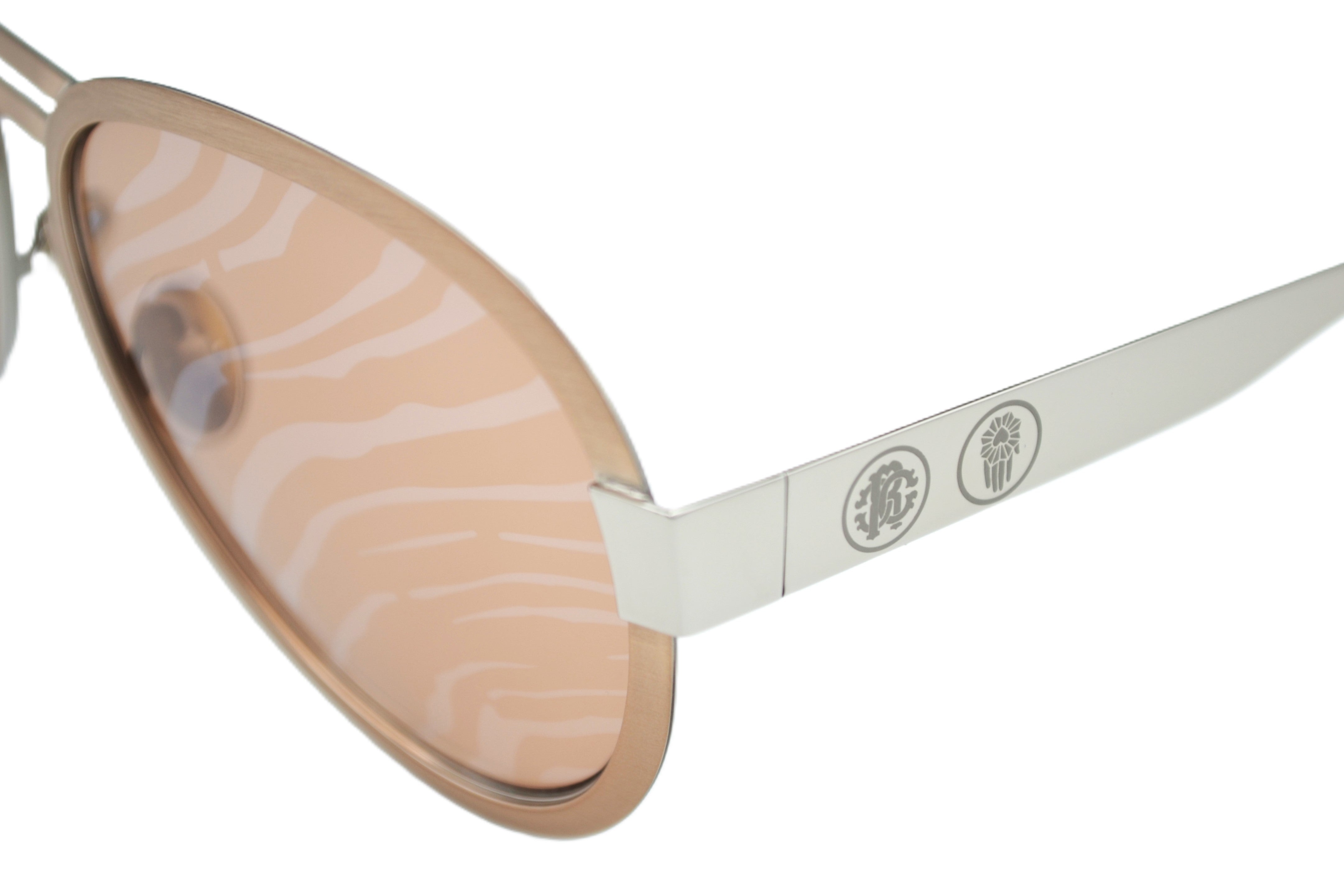 Gafas de sol Roberto Cavalli RC1133S 33G - Diseño de aviador de metal plateado para mujer