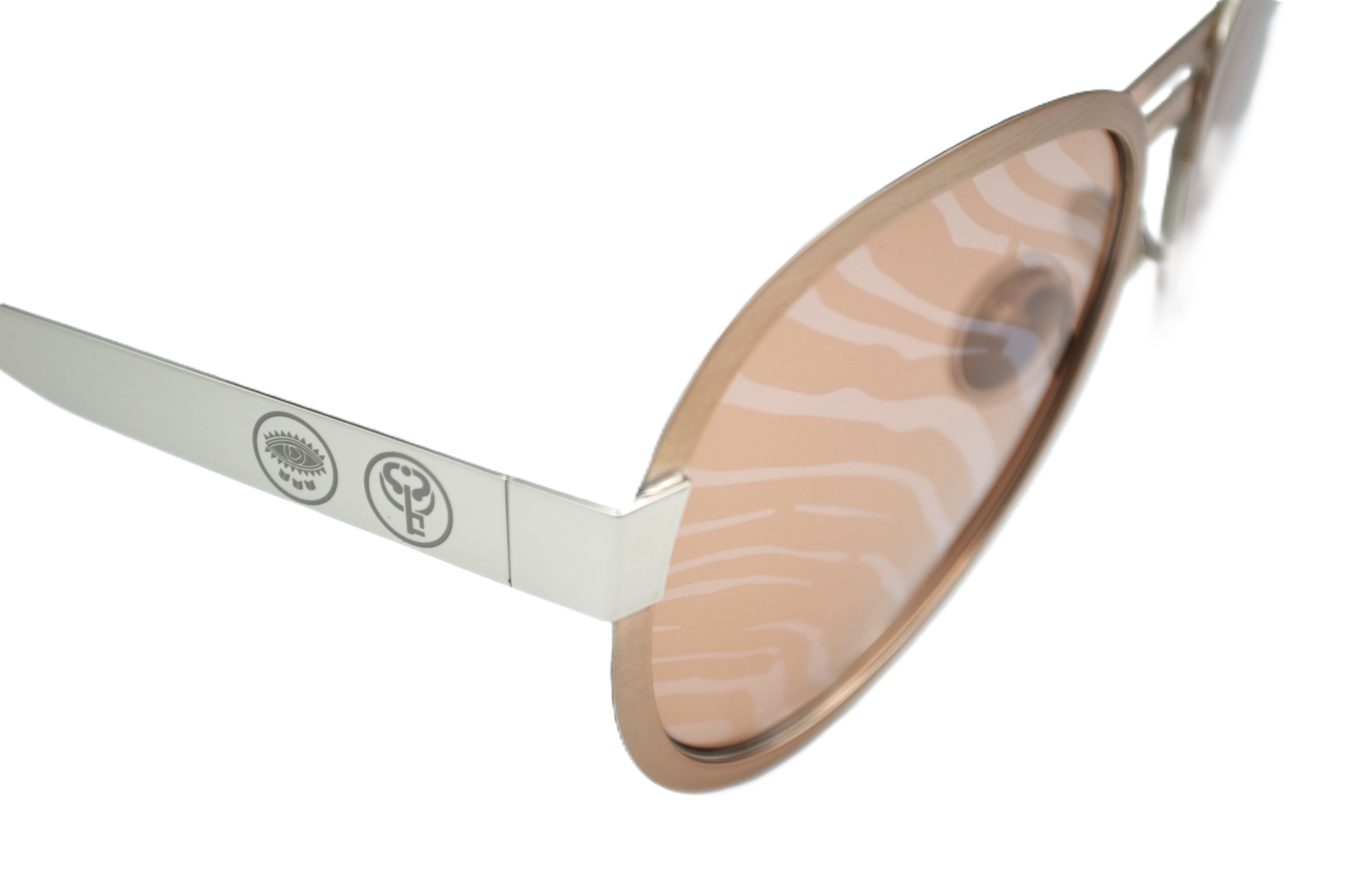 Gafas de sol Roberto Cavalli RC1133S 33G - Diseño de aviador de metal plateado para mujer