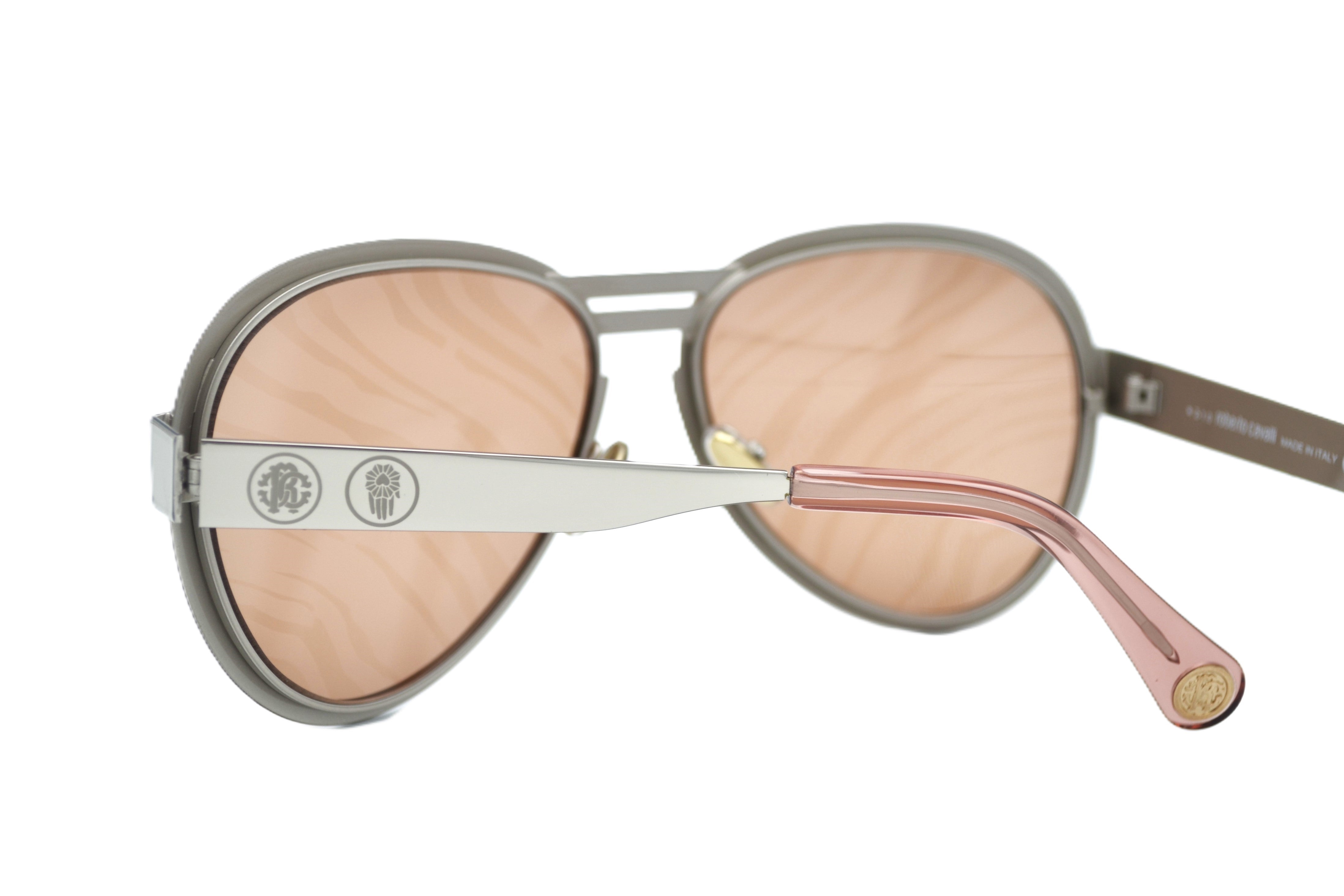 Gafas de sol Roberto Cavalli RC1133S 33G - Diseño de aviador de metal plateado para mujer