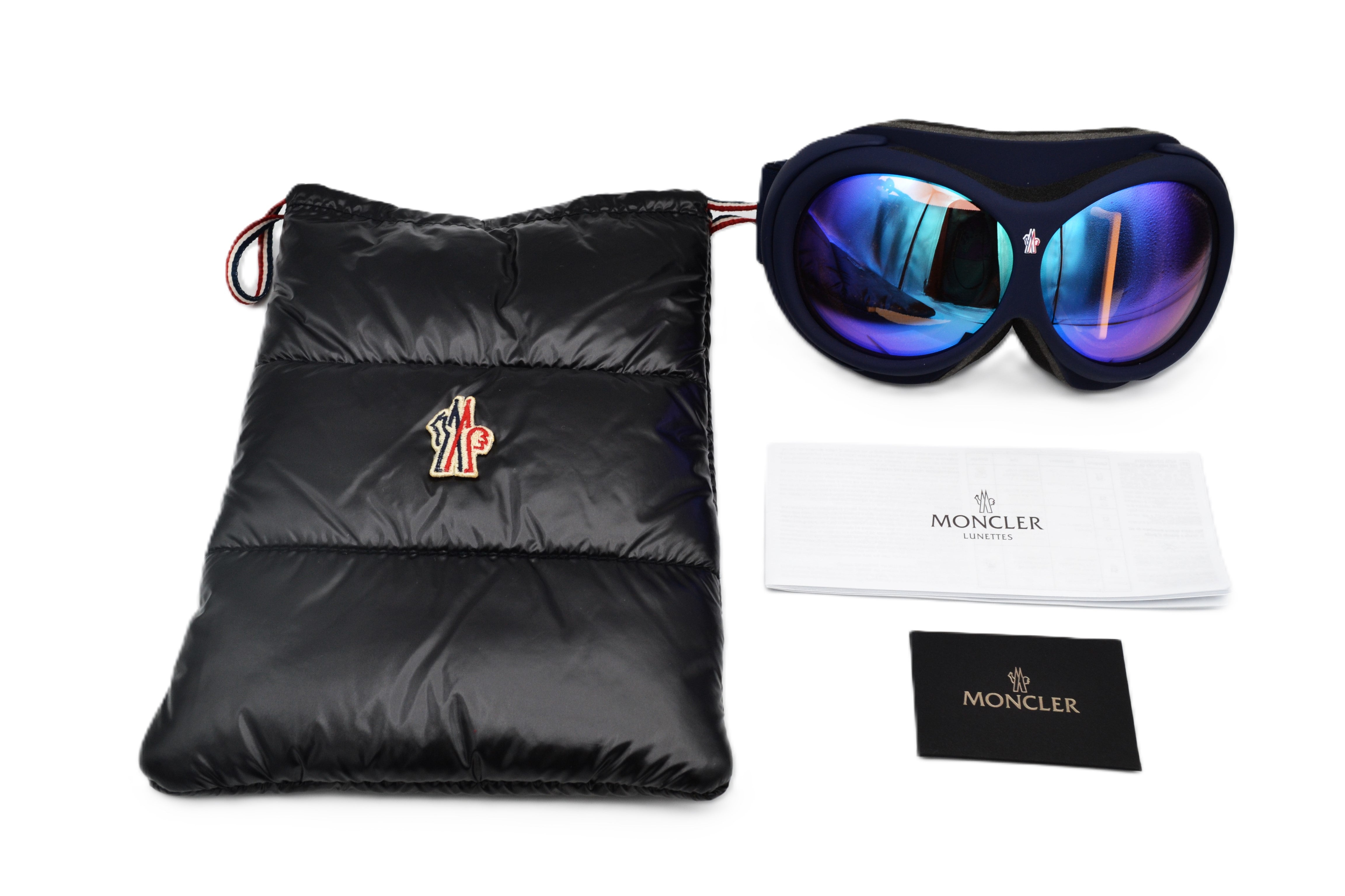 Gafas de sol Moncler, Moncler Goggle ML0130 91X 89 color azul unisex