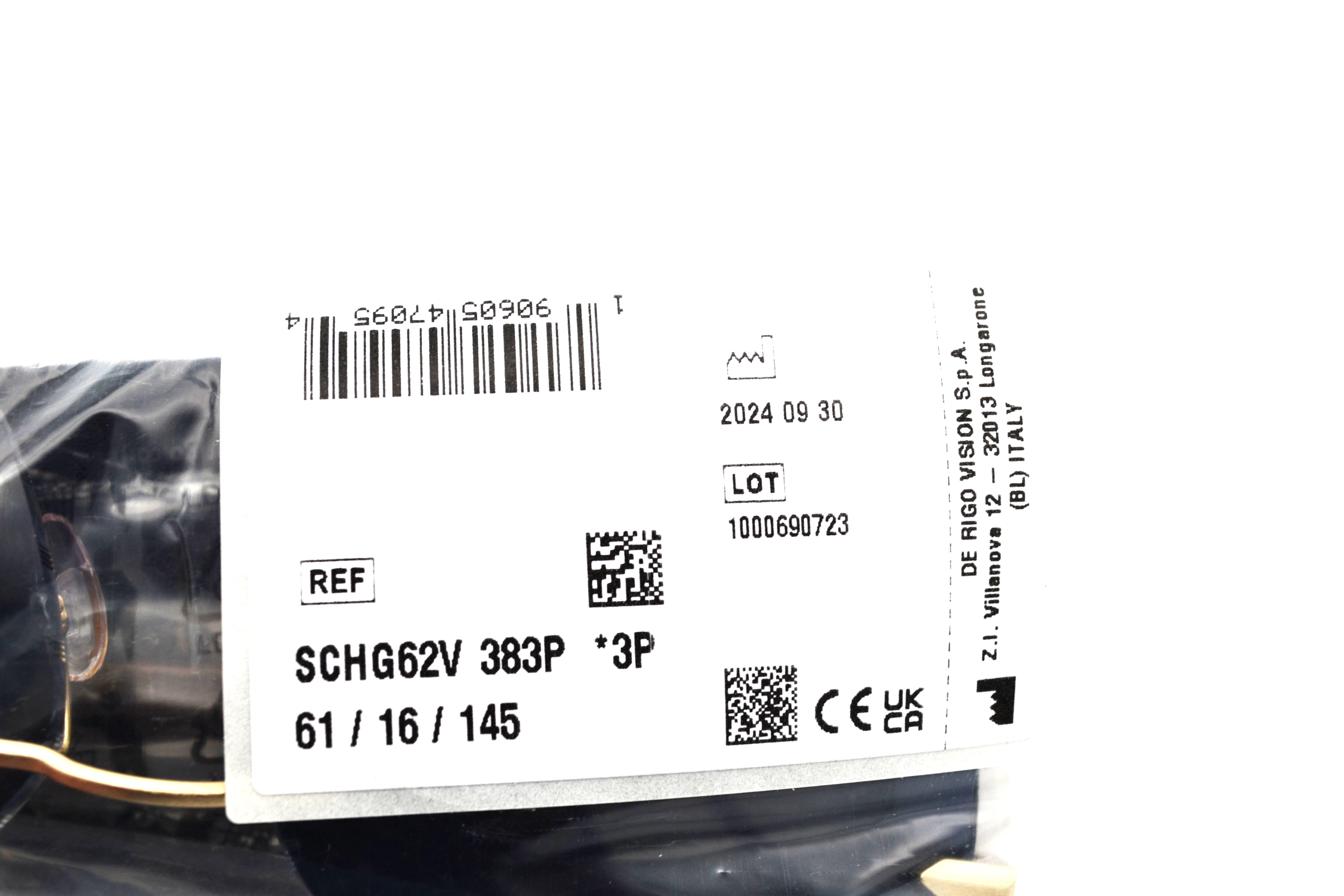 Gafas de sol Chopard SCHG62V 383P Diseño rectangular de madera y metal, lentes azules