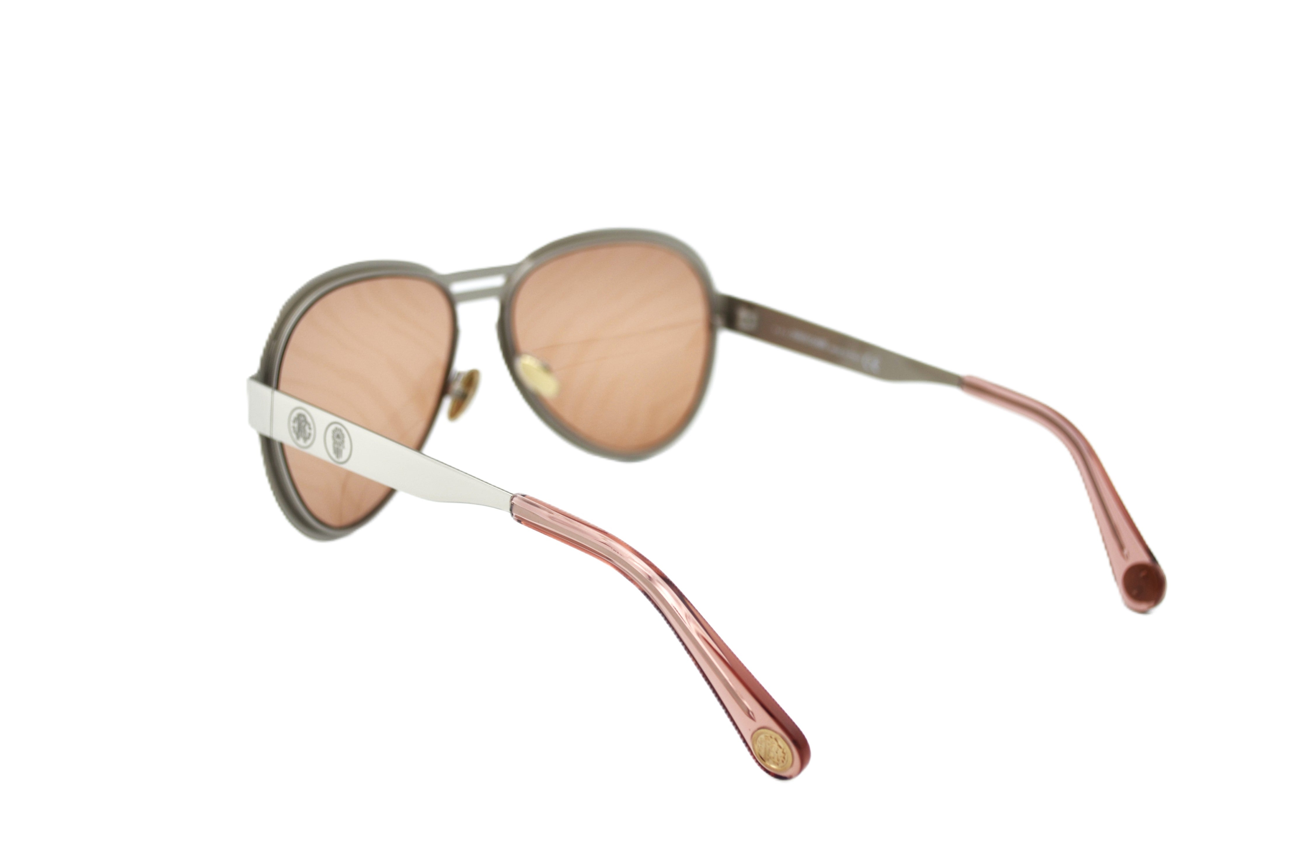 Gafas de sol Roberto Cavalli RC1133S 33G - Diseño de aviador de metal plateado para mujer