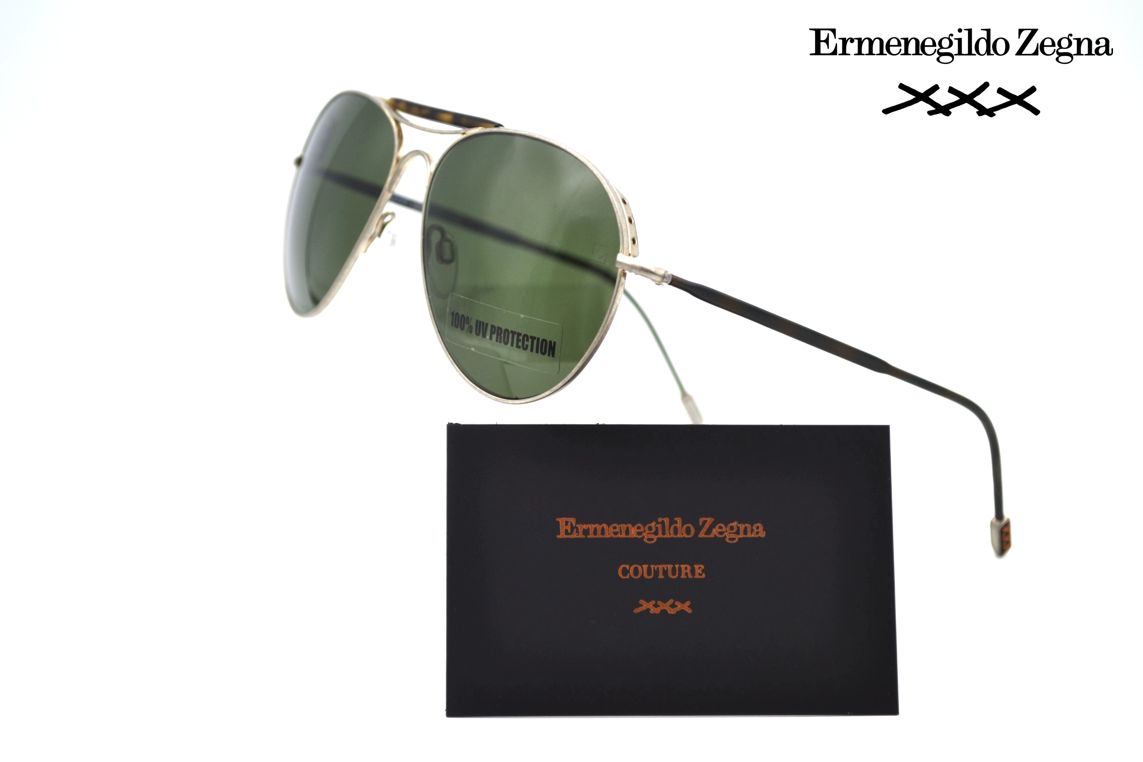 Gafas de sol Ermenegildo Zegna - COUTURE XXX - ZC0021 32N - Diseño de aviador para hombre