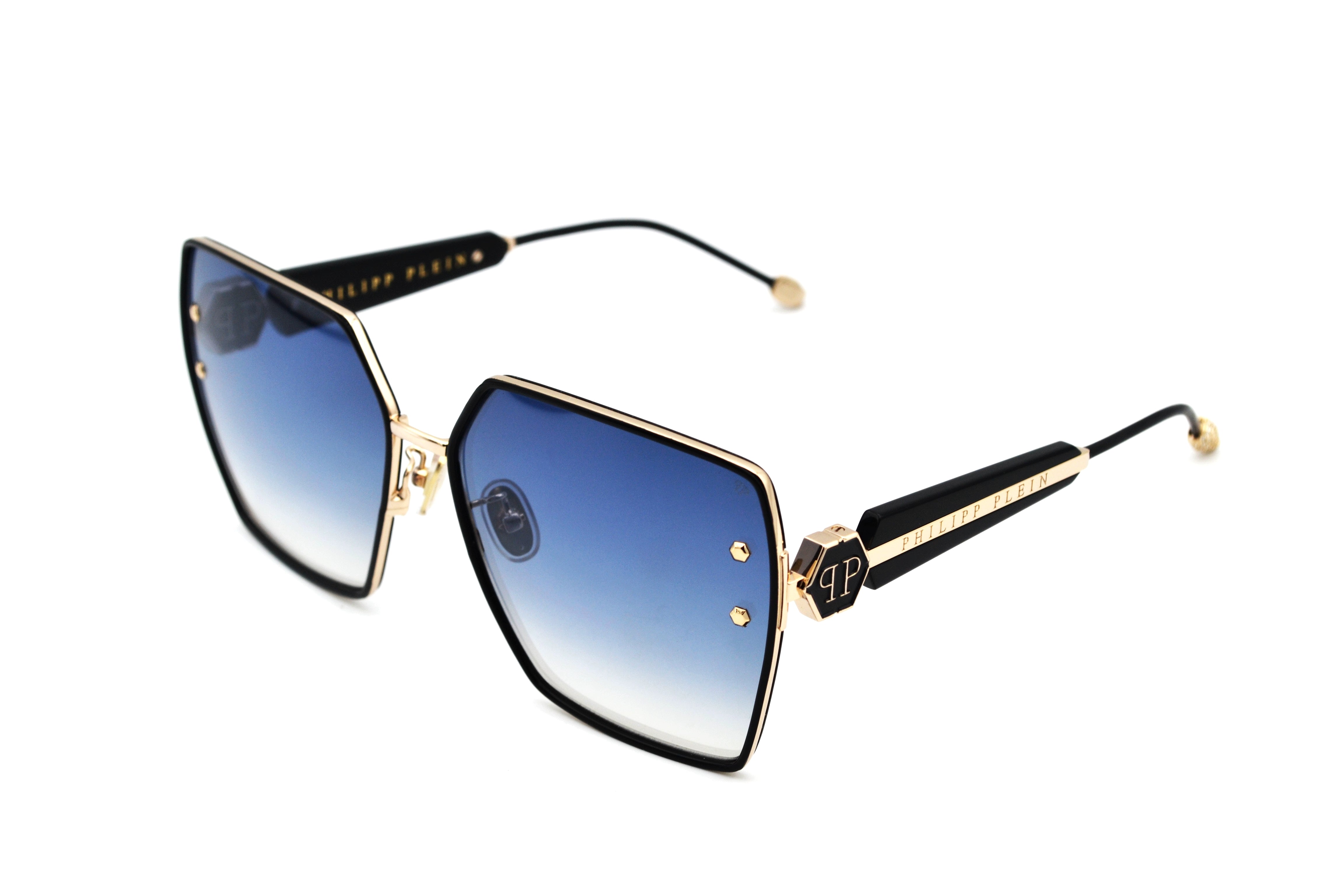 Gafas de sol Philipp Plein - Plein Queen SPP122V Diseño de metal dorado para mujer