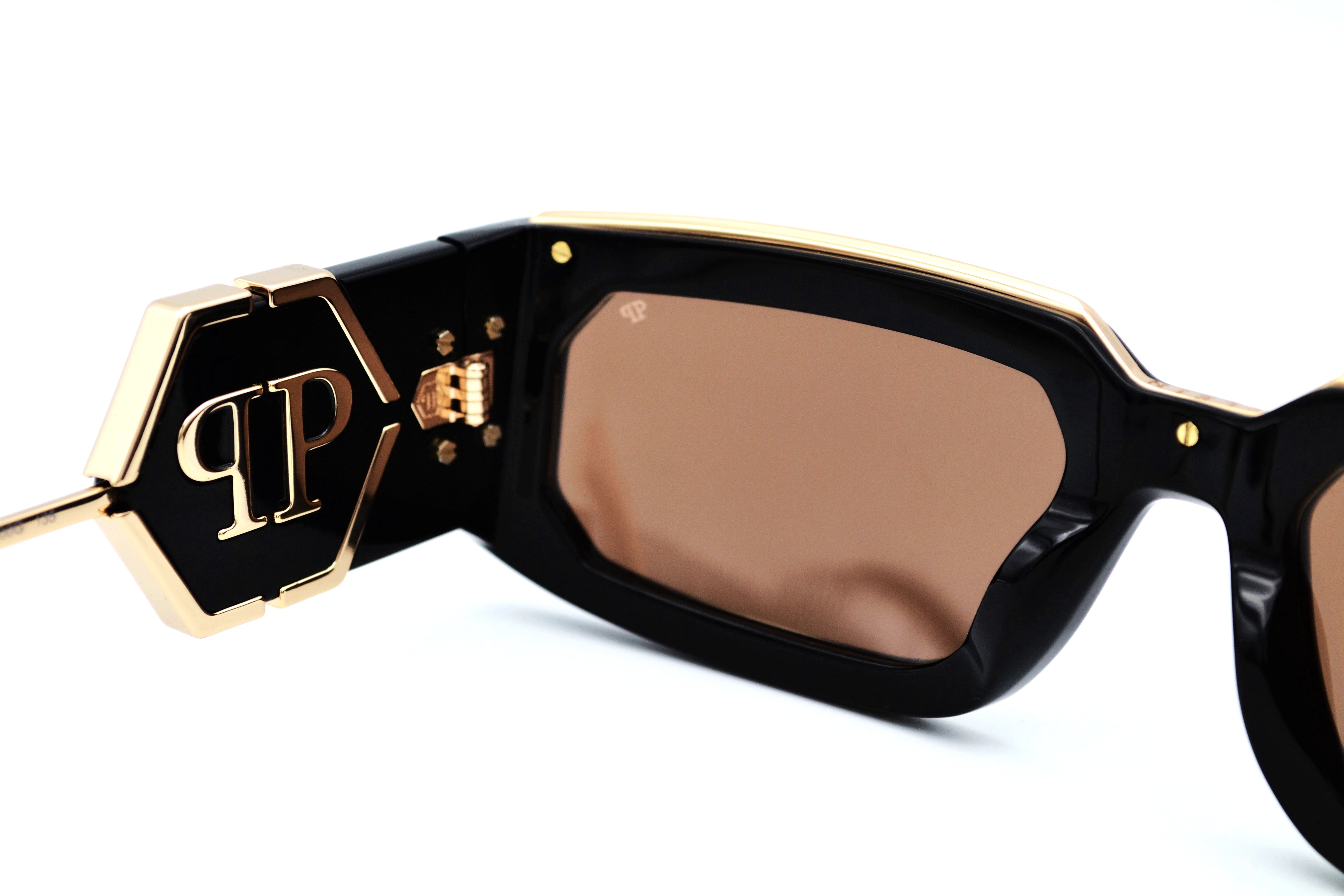 Philipp Plein Sunglasses - PLEIN ROSE VENUS SPP119 700G Gold Metal Design for Men