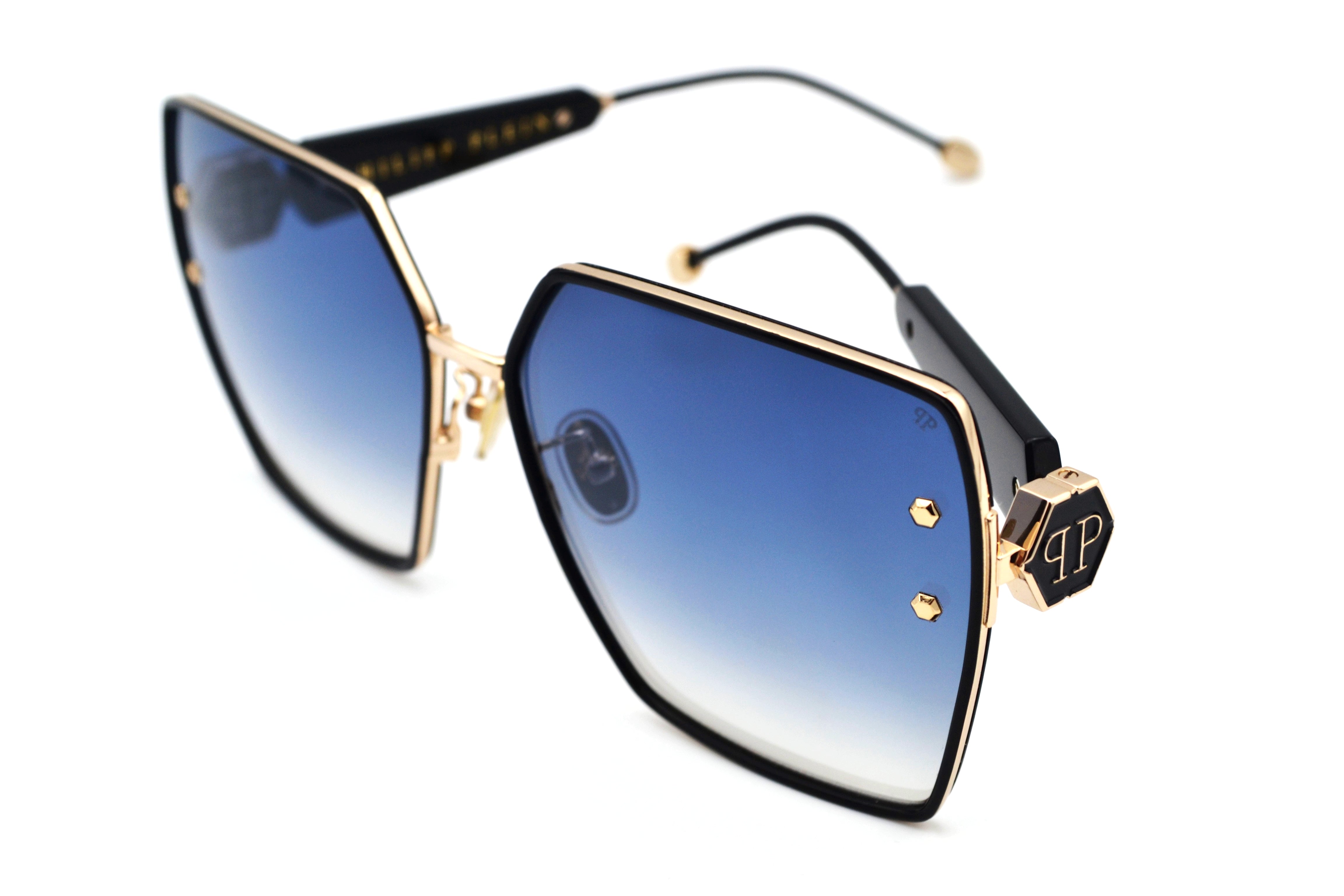 Gafas de sol Philipp Plein - Plein Queen SPP122V Diseño de metal dorado para mujer