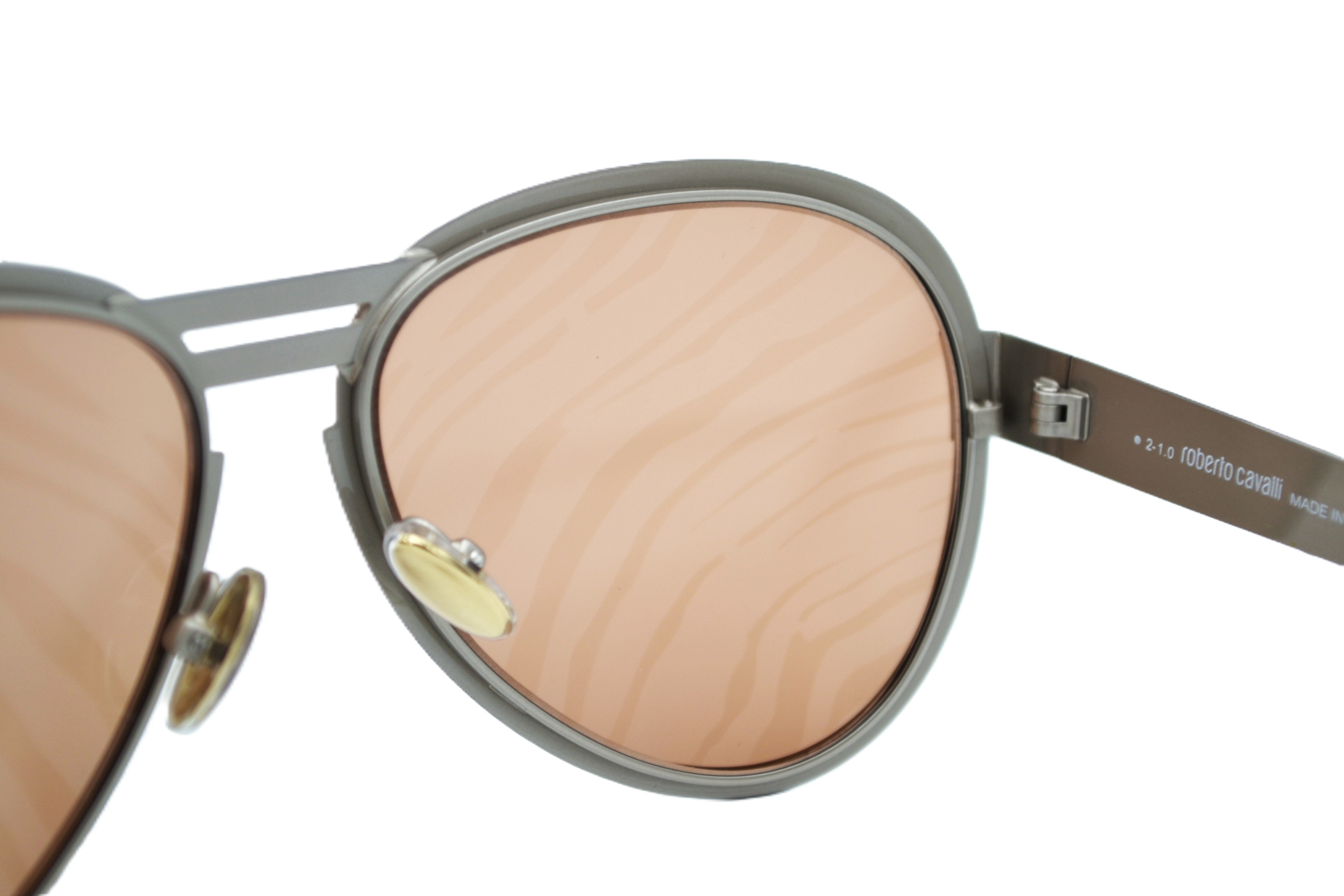 Gafas de sol Roberto Cavalli RC1133S 33G - Diseño de aviador de metal plateado para mujer