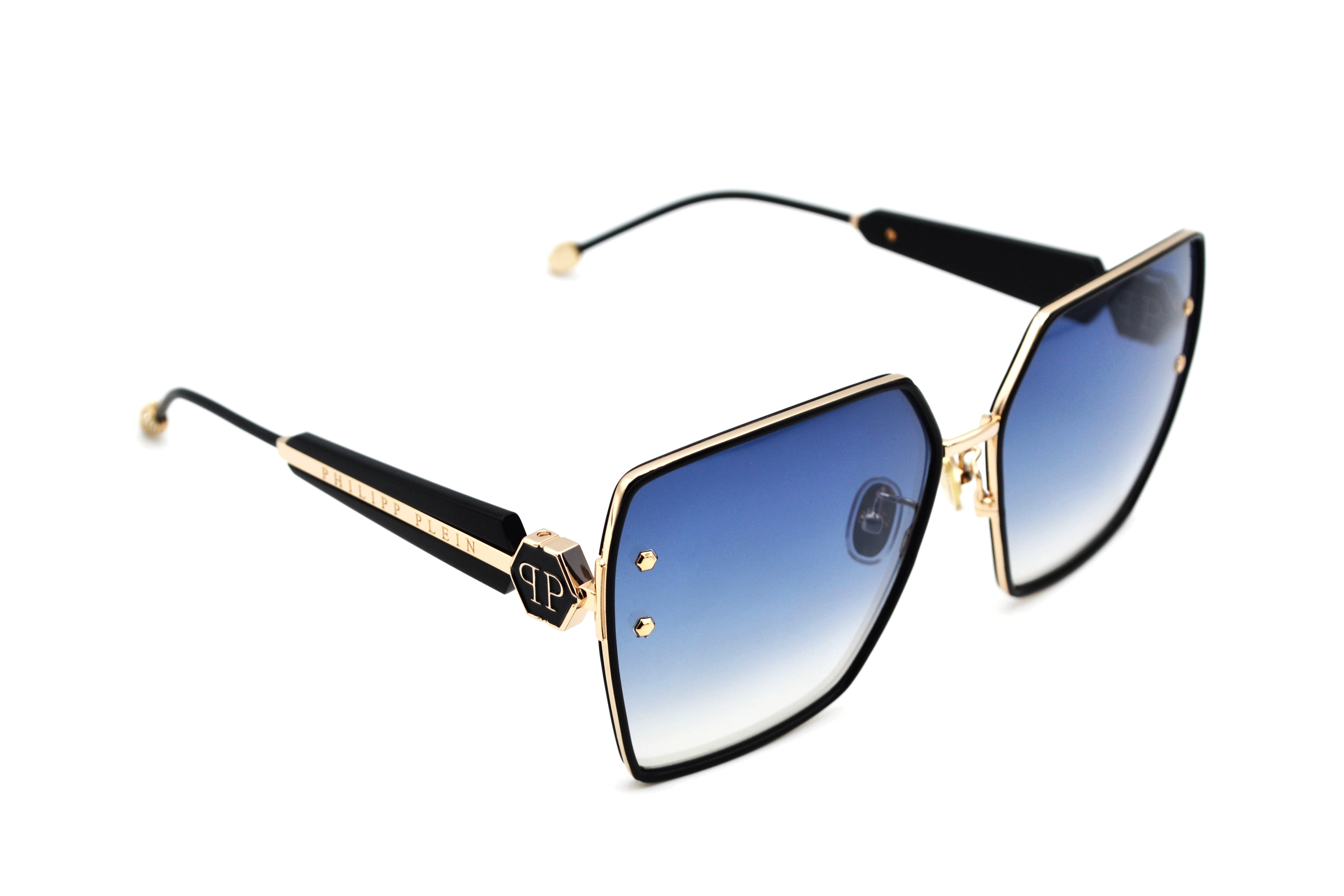 Gafas de sol Philipp Plein - Plein Queen SPP122V Diseño de metal dorado para mujer