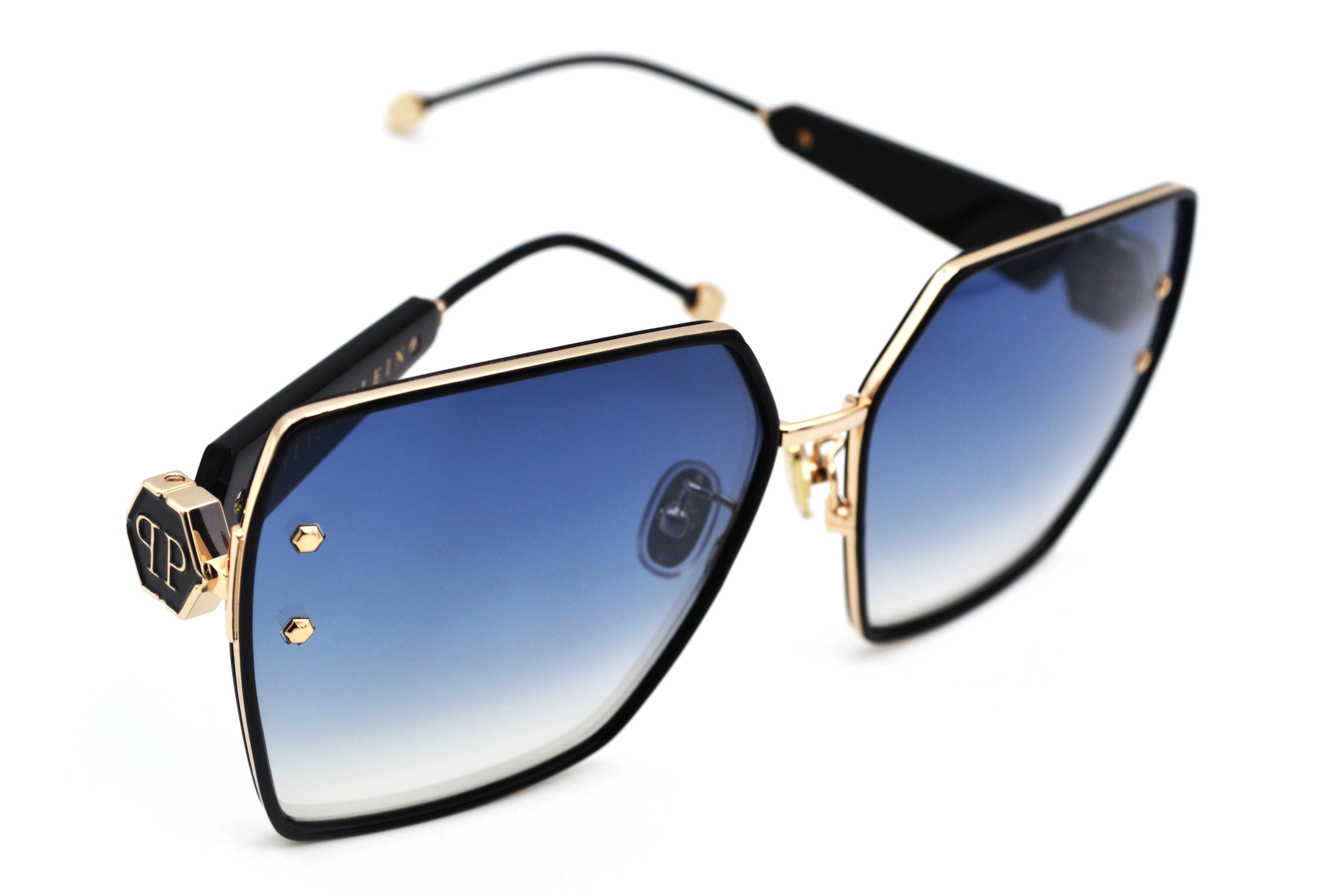 Gafas de sol Philipp Plein - Plein Queen SPP122V Diseño de metal dorado para mujer