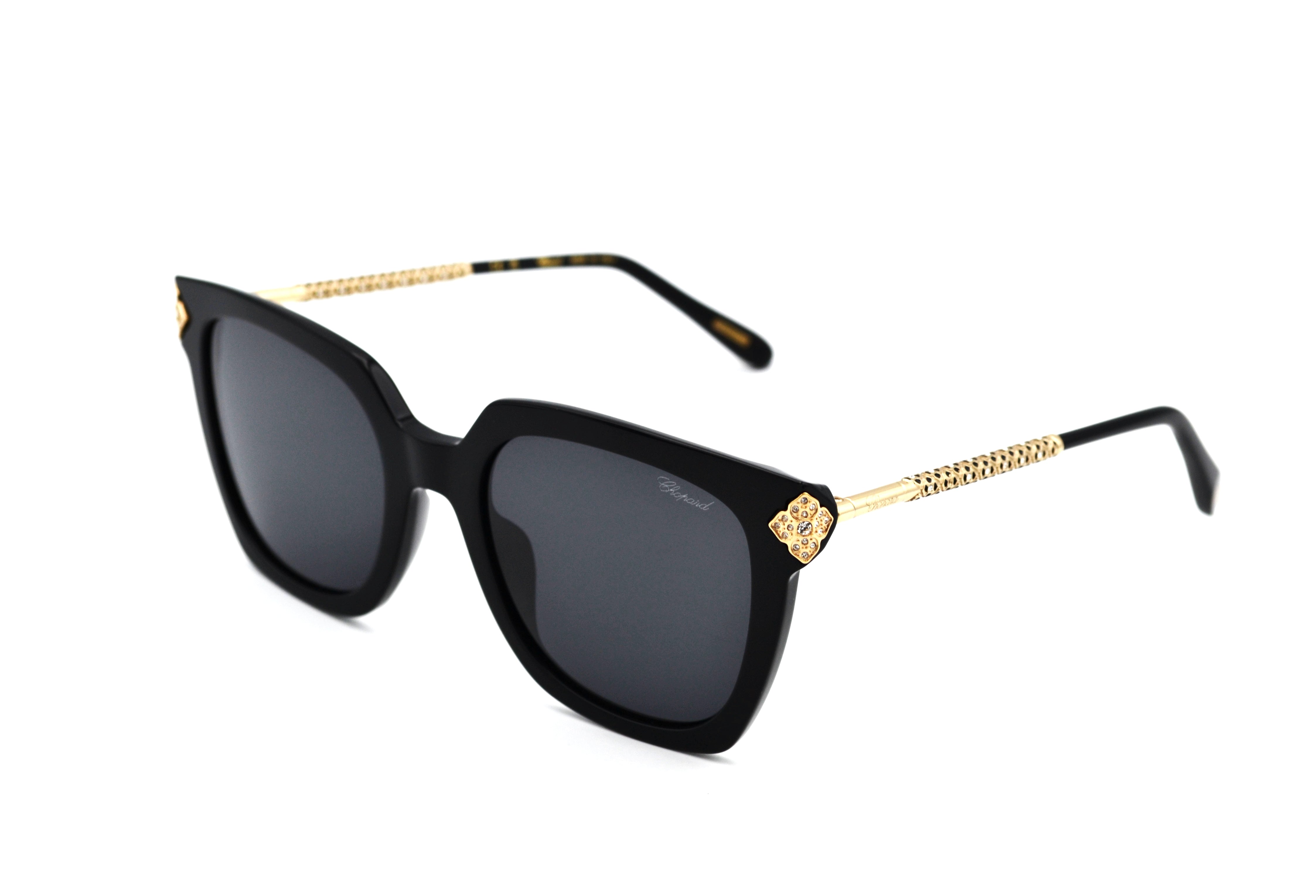 Gafas de sol Chopard SCH336S 0700 Diseño de acetato y metal dorado con cristales