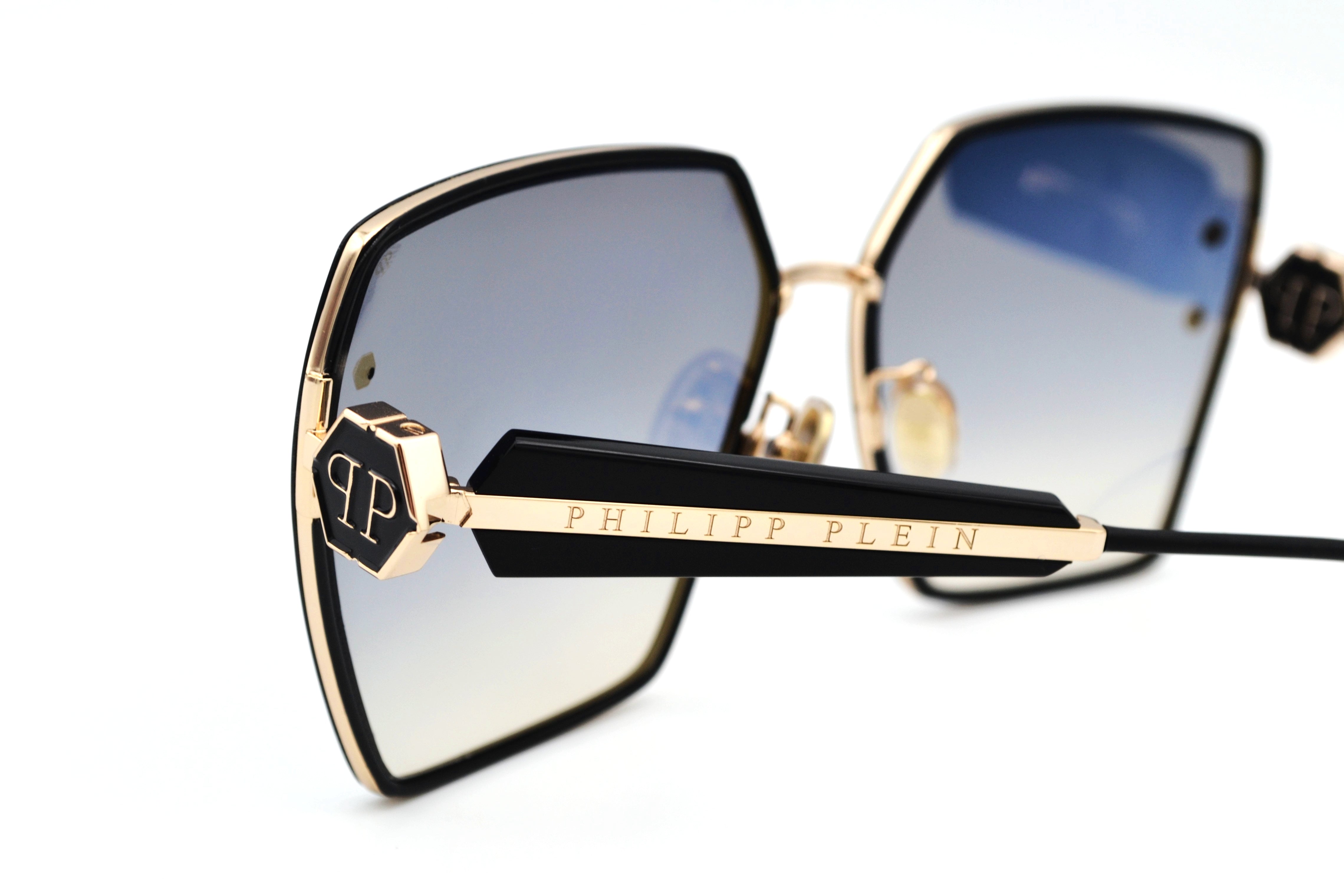 Gafas de sol Philipp Plein - Plein Queen SPP122V Diseño de metal dorado para mujer
