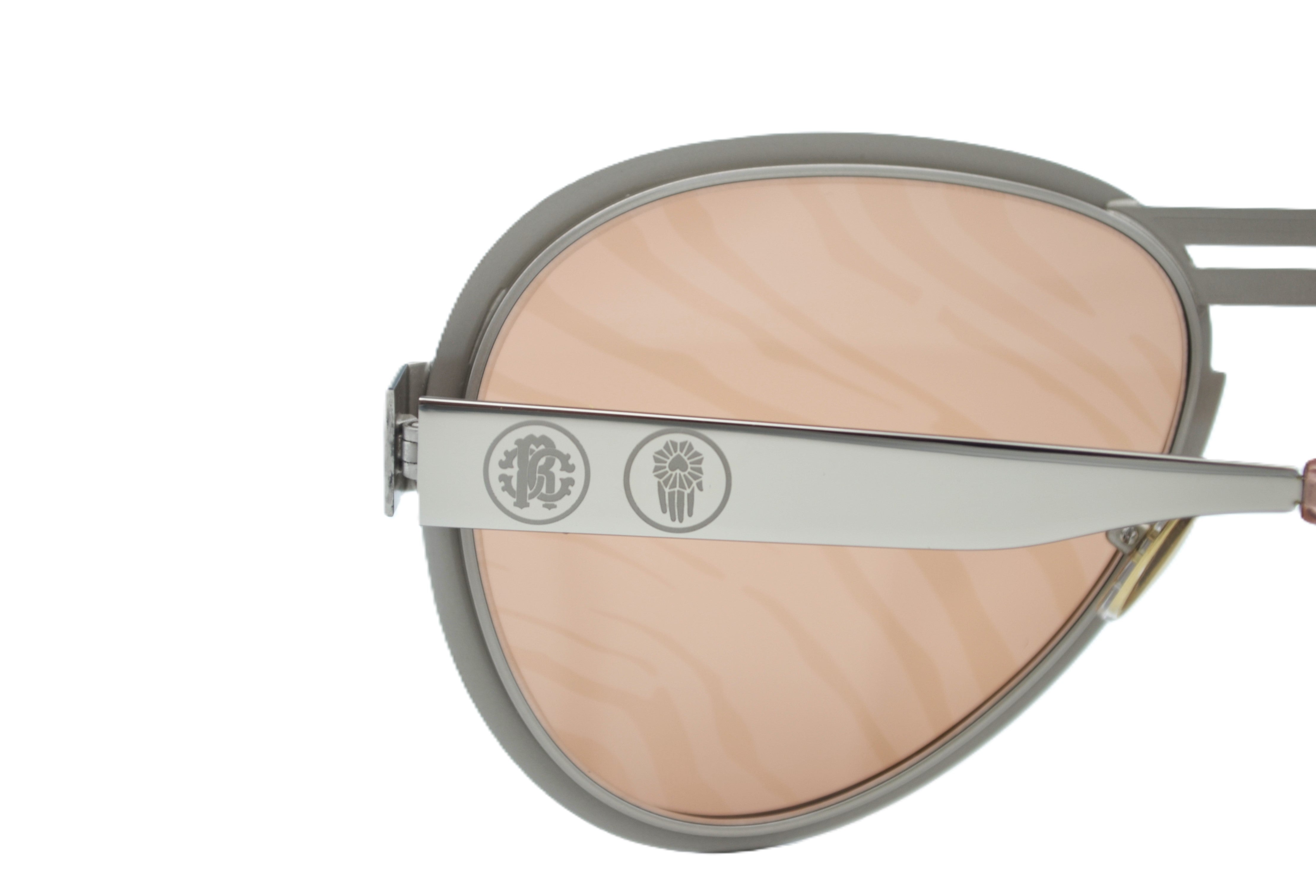 Gafas de sol Roberto Cavalli RC1133S 33G - Diseño de aviador de metal plateado para mujer