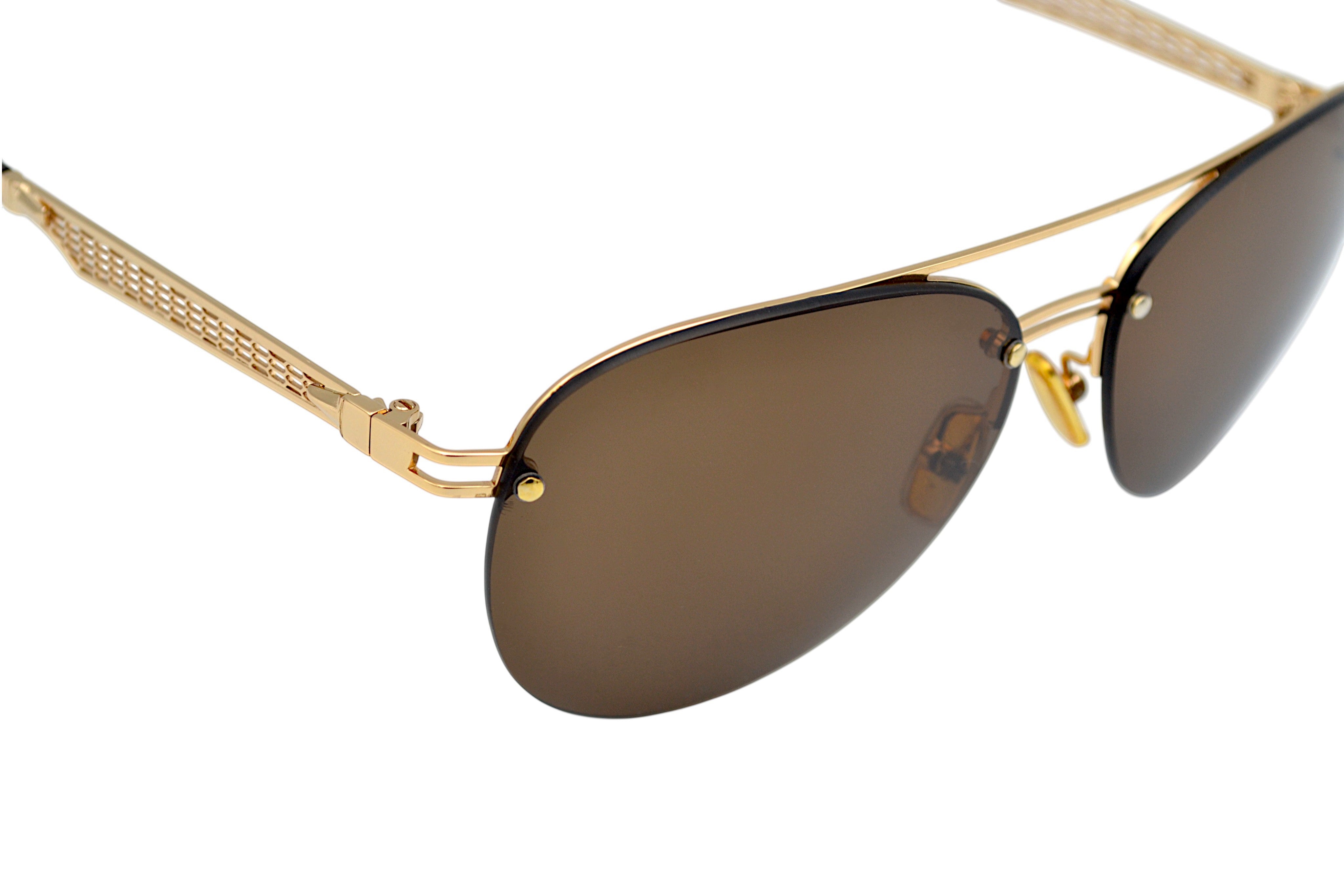 Gafas de sol Tonino Lamborghini TL603S02A Metal dorado, Lentes de color marrón