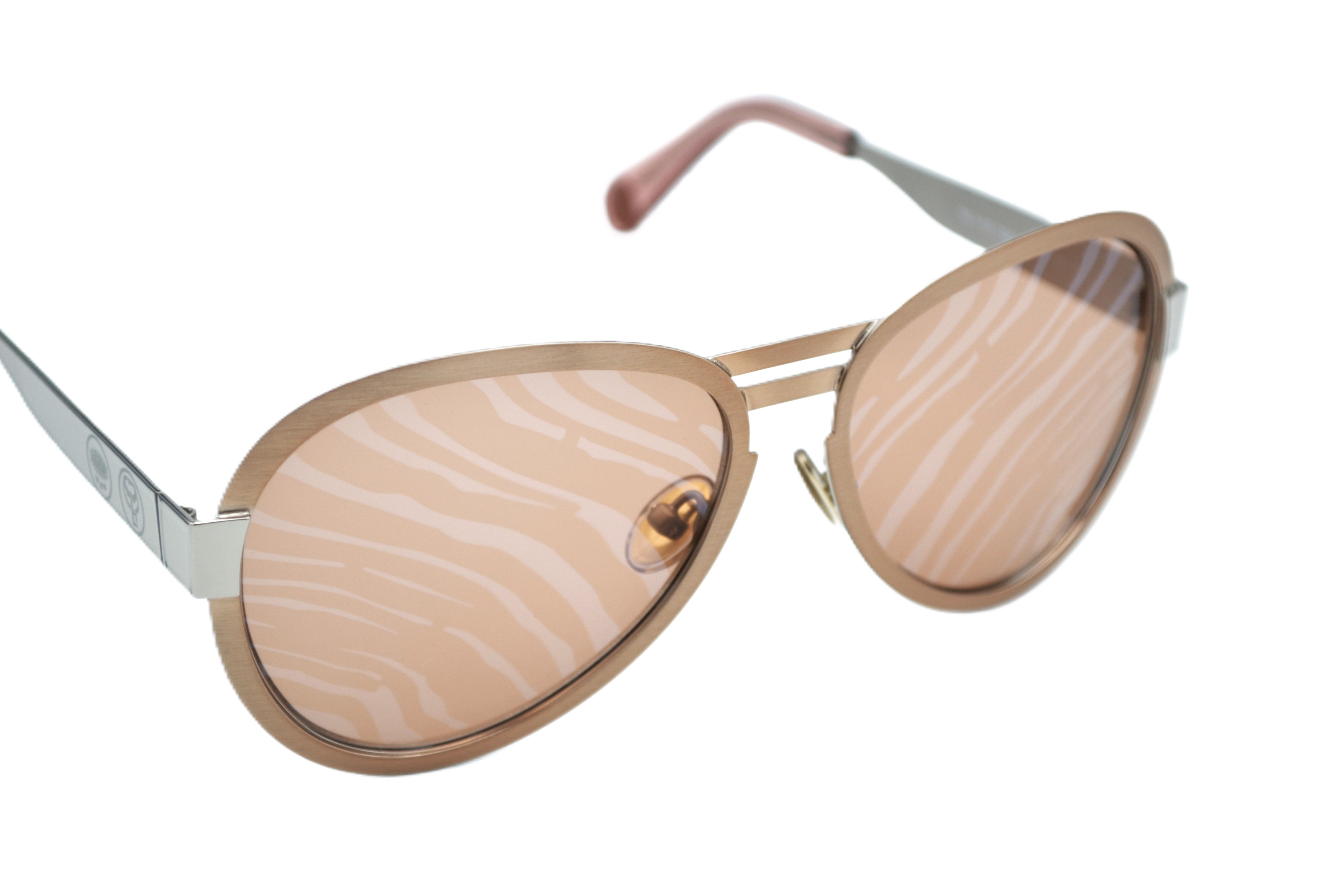 Gafas de sol Roberto Cavalli RC1133S 33G - Diseño de aviador de metal plateado para mujer