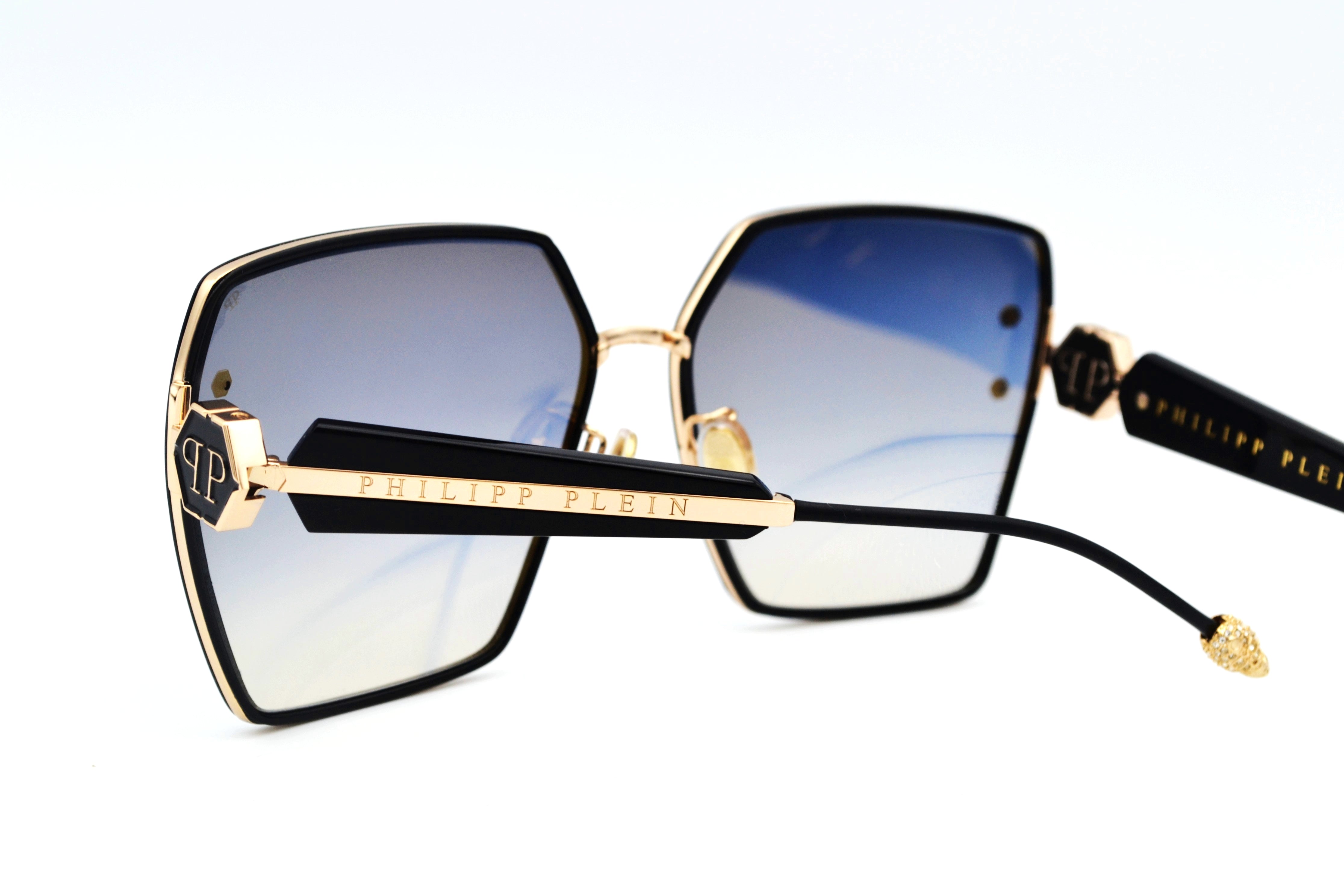 Gafas de sol Philipp Plein - Plein Queen SPP122V Diseño de metal dorado para mujer