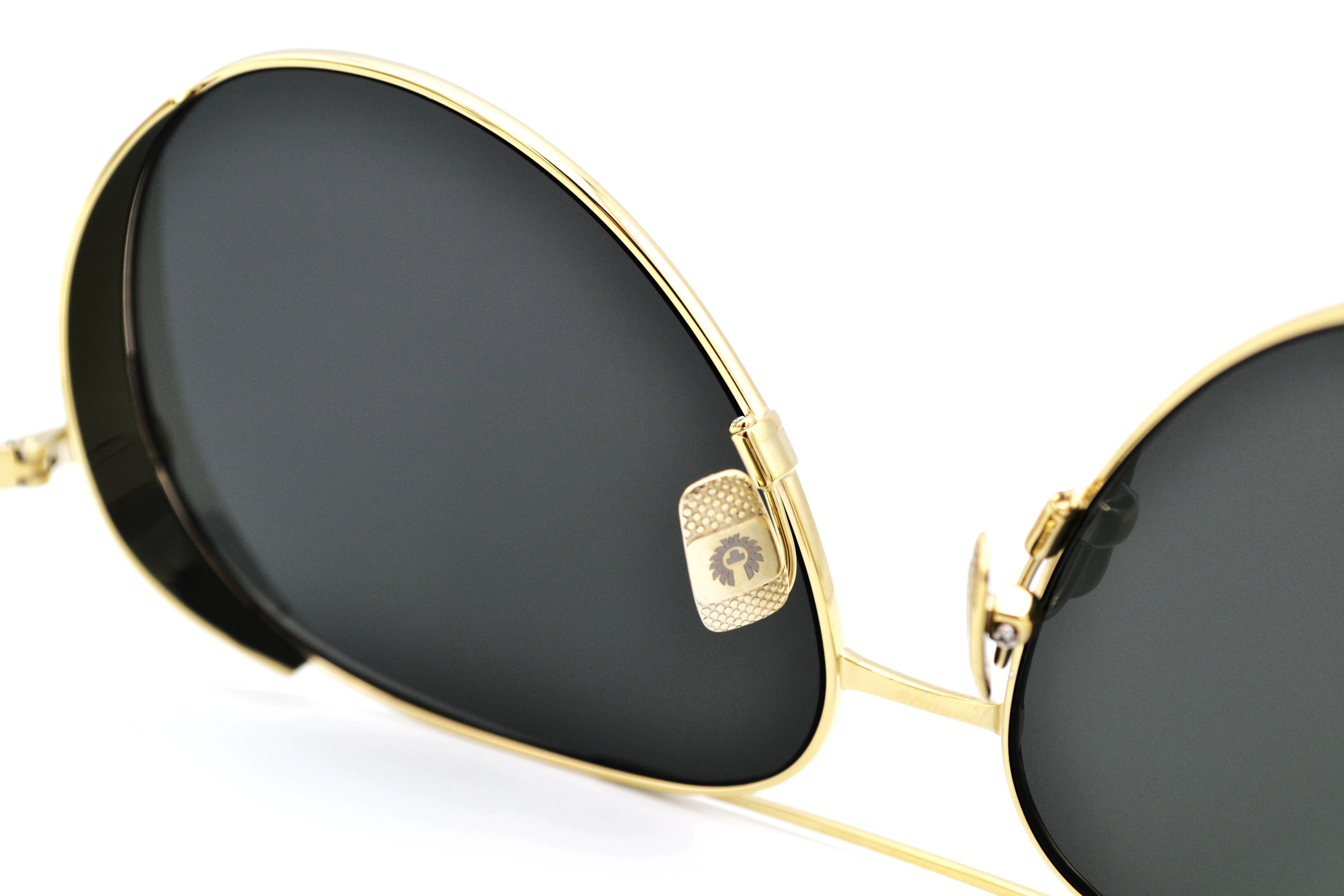Gafas de sol Belstaff ARCHER Dorado, Diseño de aviador de metal, Fabricado en Japón