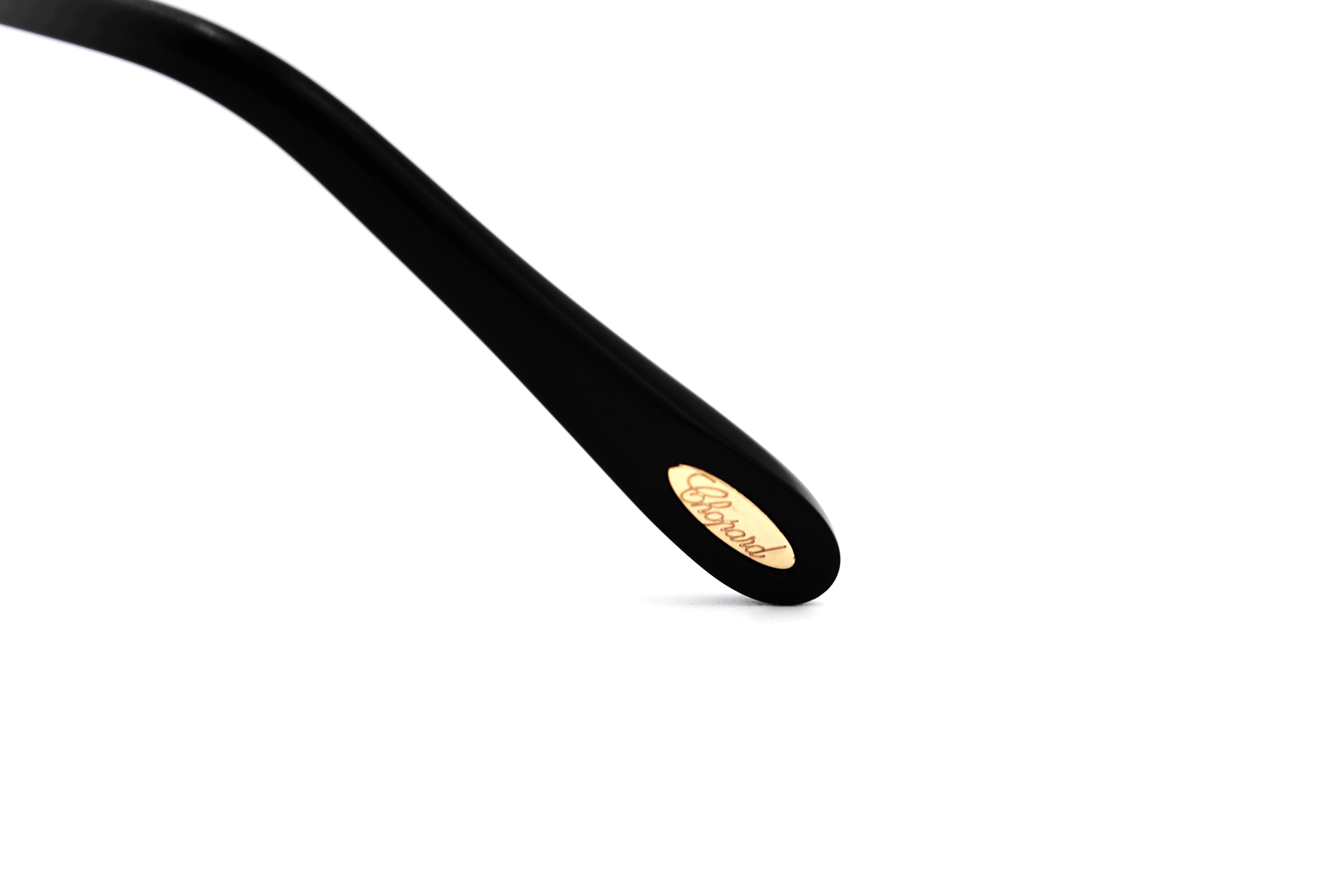 Gafas de sol Chopard SCH336S 0700 Diseño de acetato y metal dorado con cristales