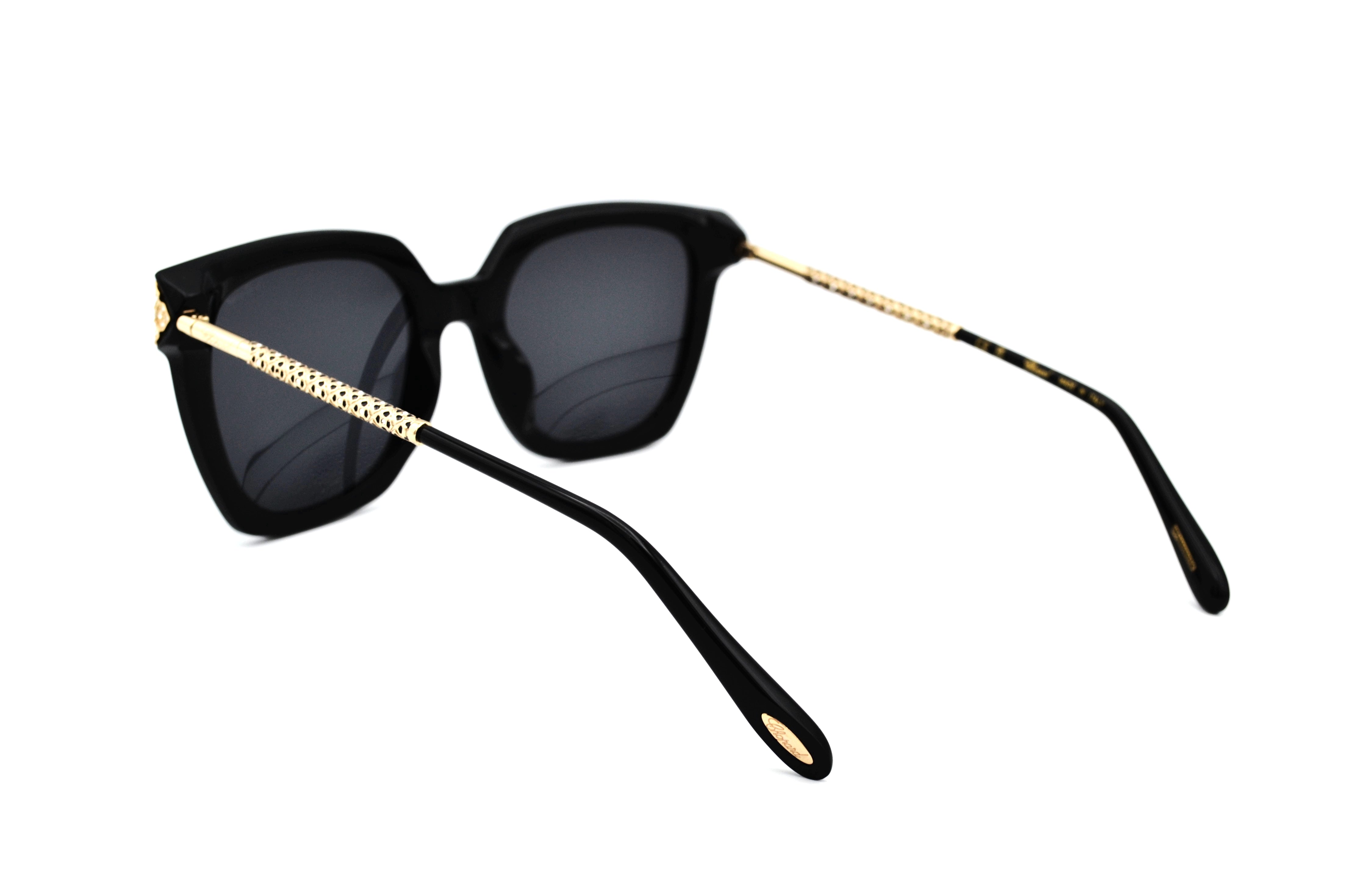Gafas de sol Chopard SCH336S 0700 Diseño de acetato y metal dorado con cristales