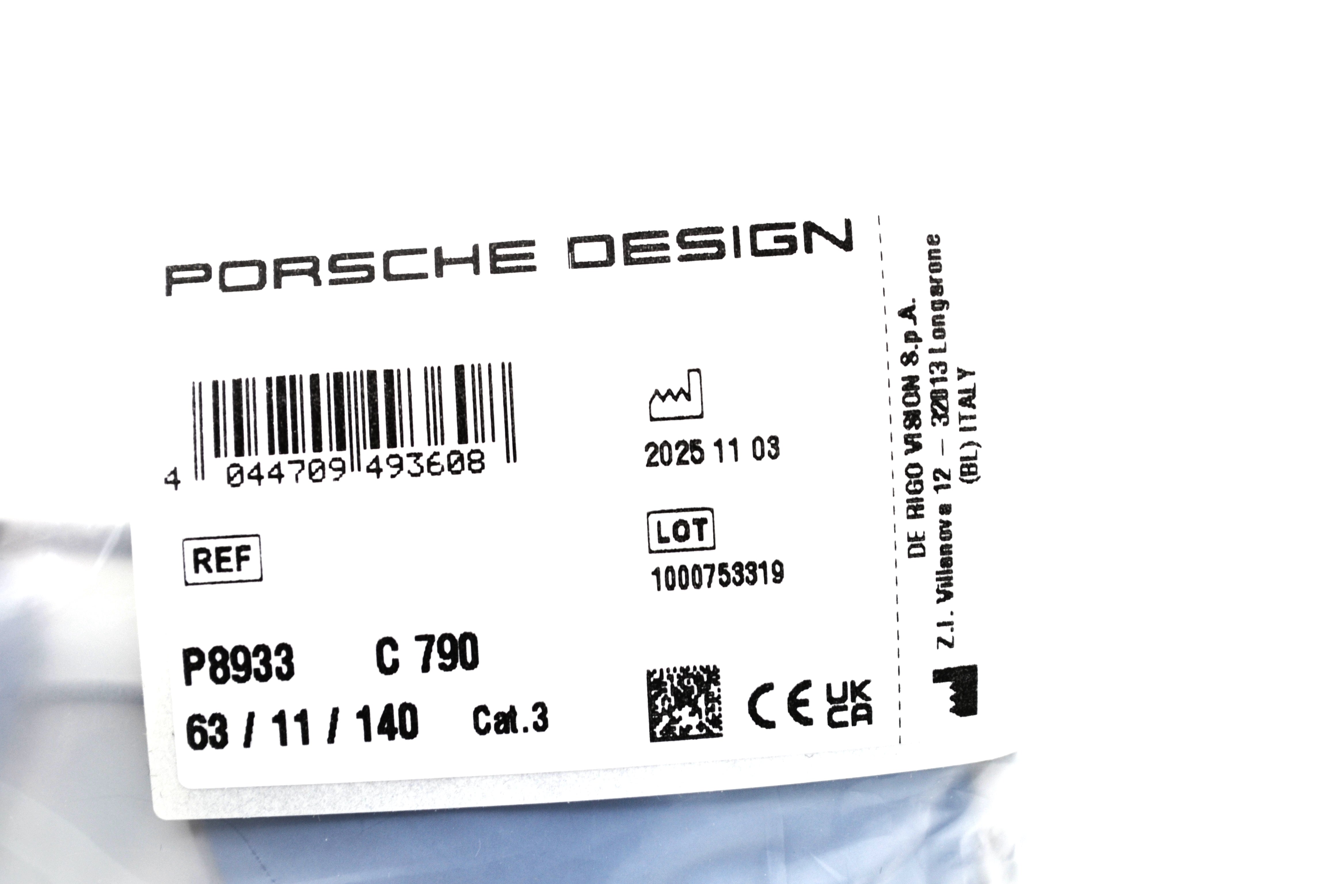 Gafas de sol Porsche Design P8933C - fabricada en Italia por De Rigo, para hombre